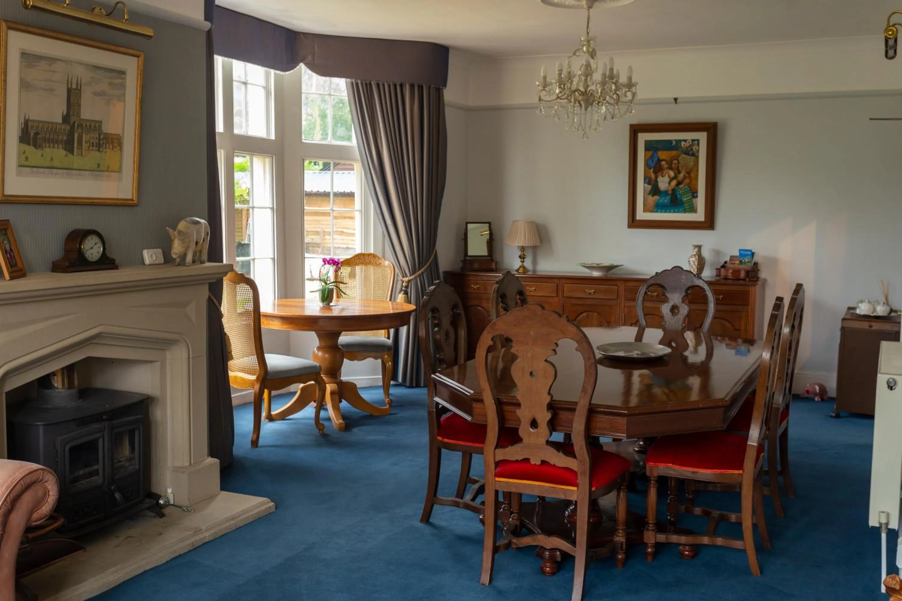 Dining area in The Old Rectory Chicklade