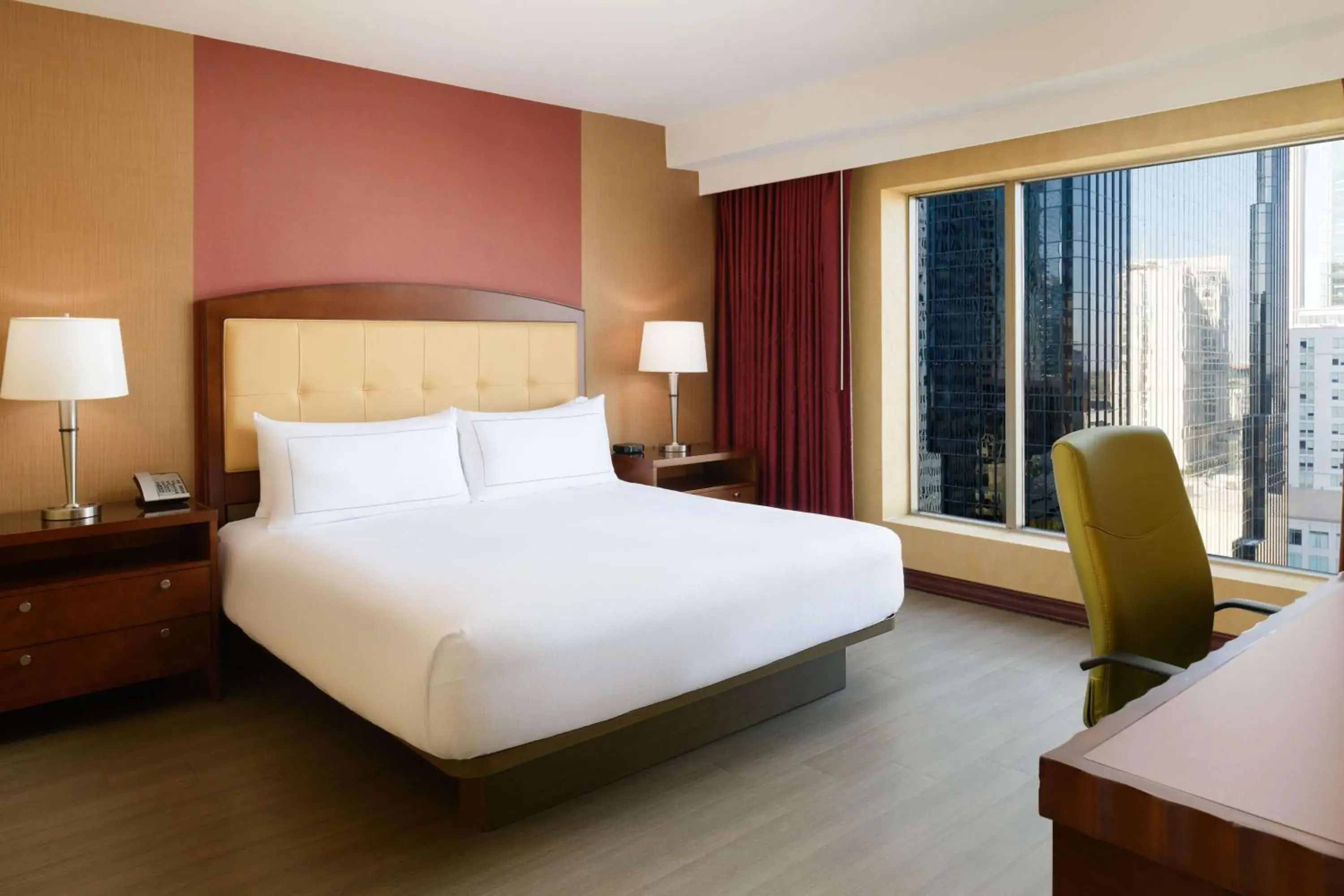 View (from property/room), Bed in Hilton Charlotte Uptown View (from property/room), Bed in Hilton Charlotte Uptown