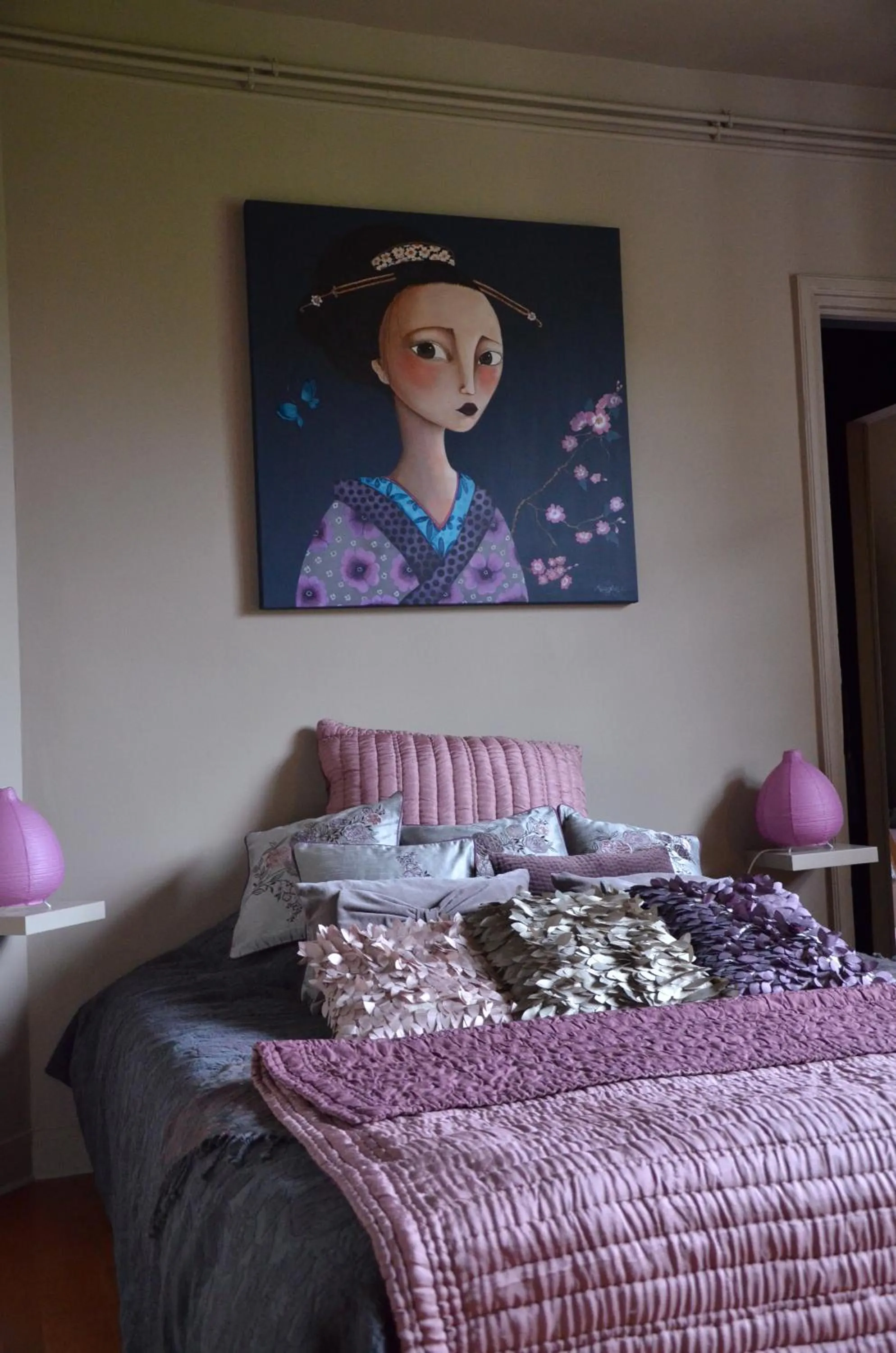 Bed in Chambres d'Hôtes & SPA Le Chat Chez Qui j'Habite