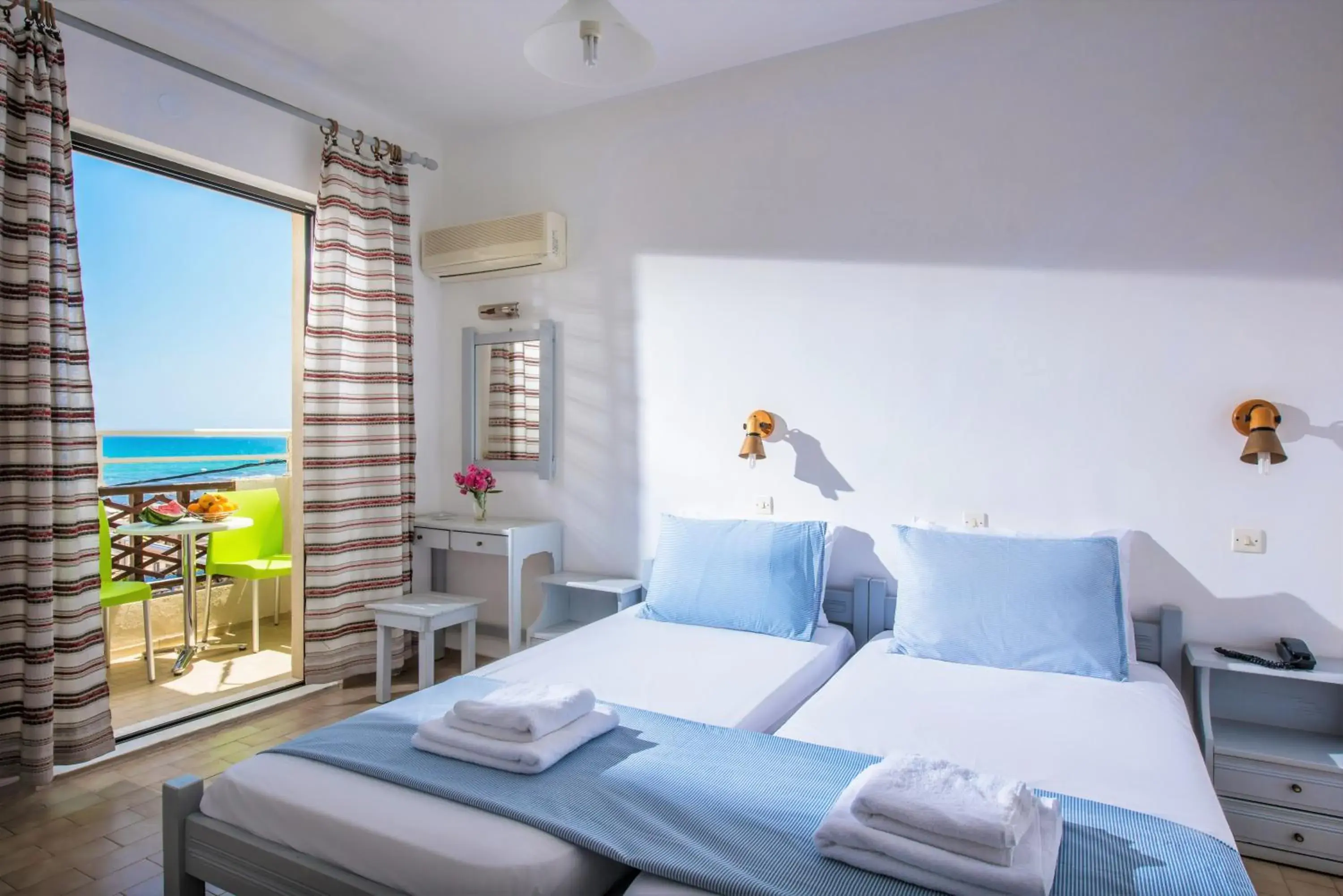 View (from property/room), Bed in Smaragdine Beach Hotel View (from property/room), Bed in Smaragdine Beach Hotel