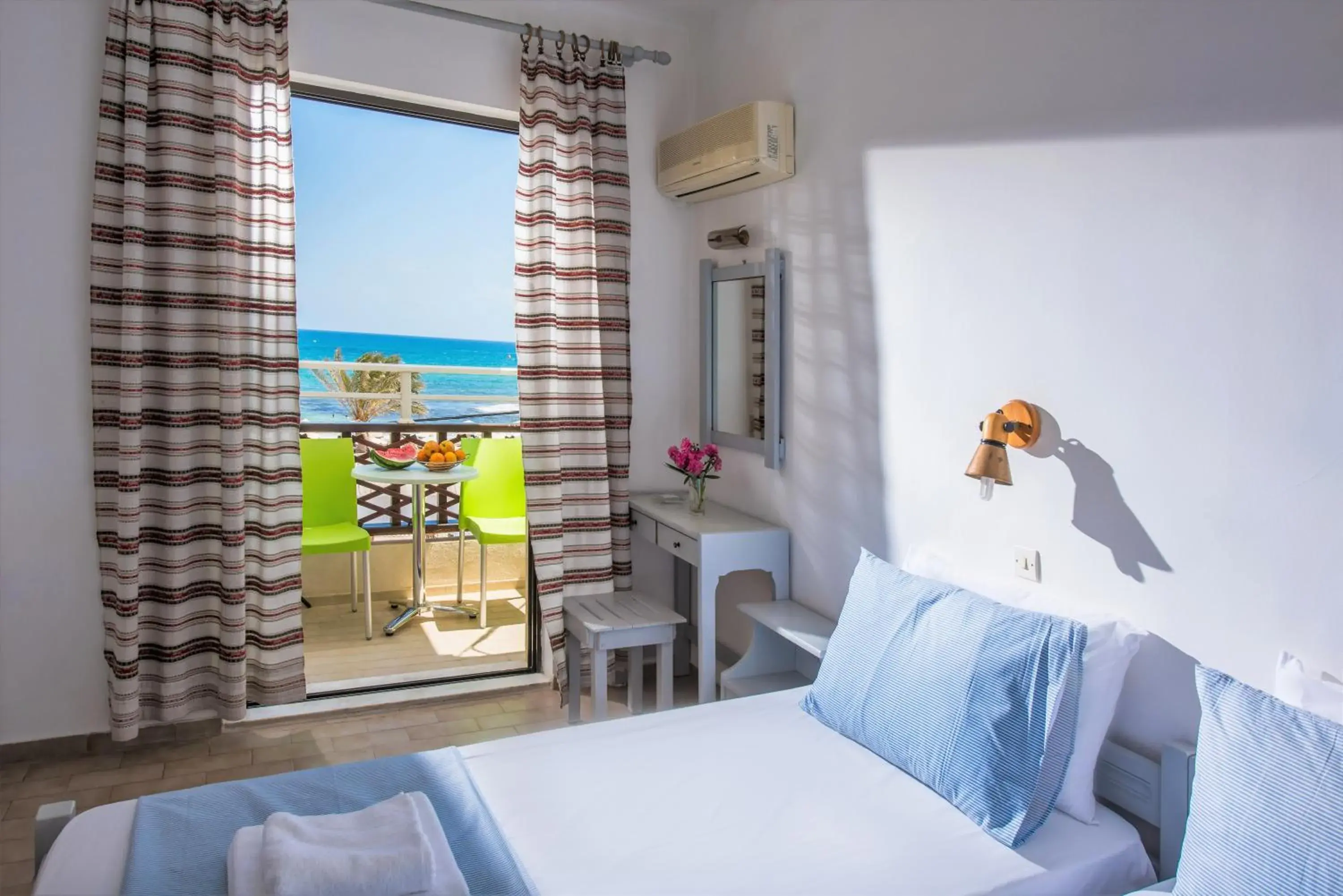 View (from property/room), Bed in Smaragdine Beach Hotel View (from property/room), Bed in Smaragdine Beach Hotel