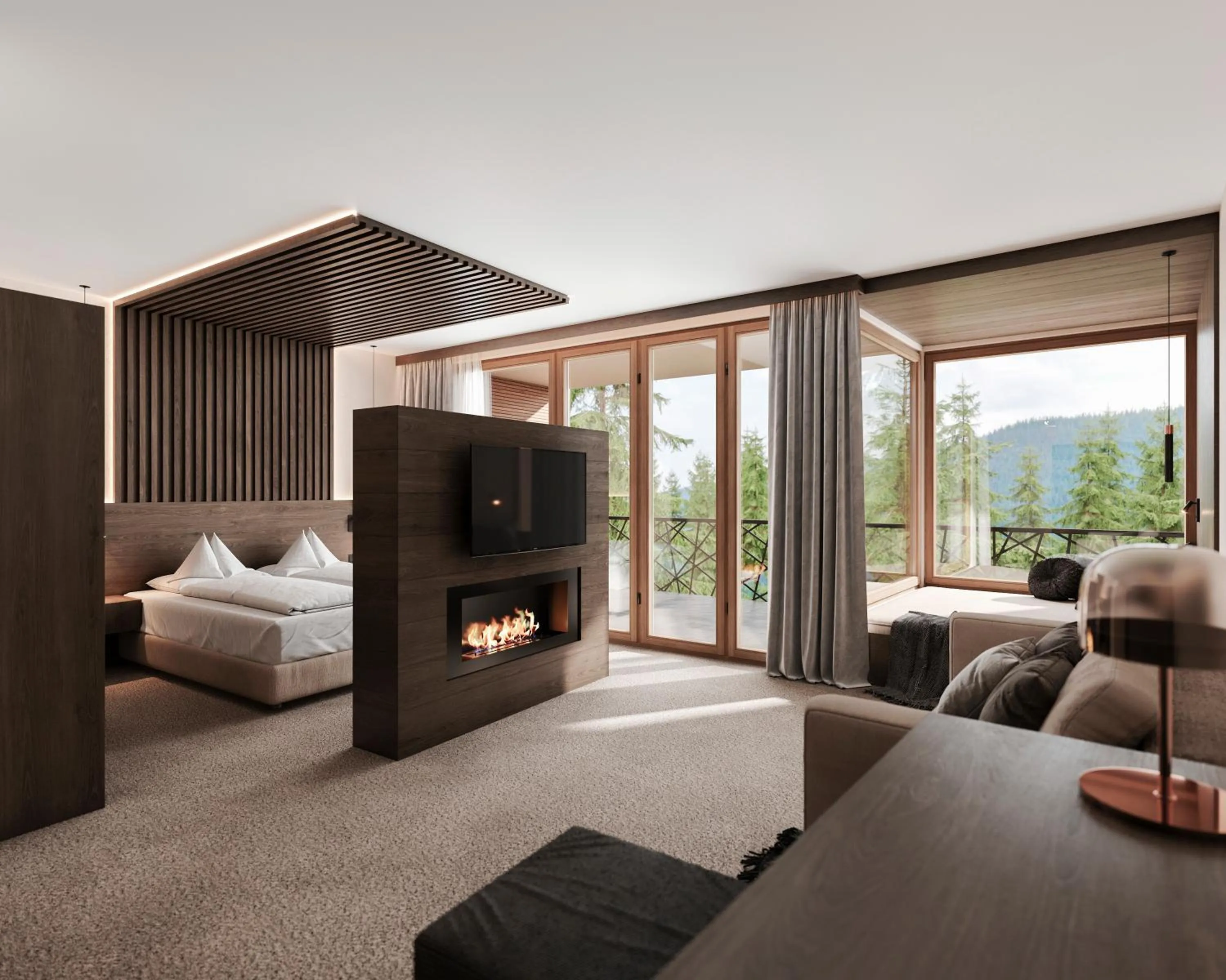 Bed in Bonfanti Design Hotel