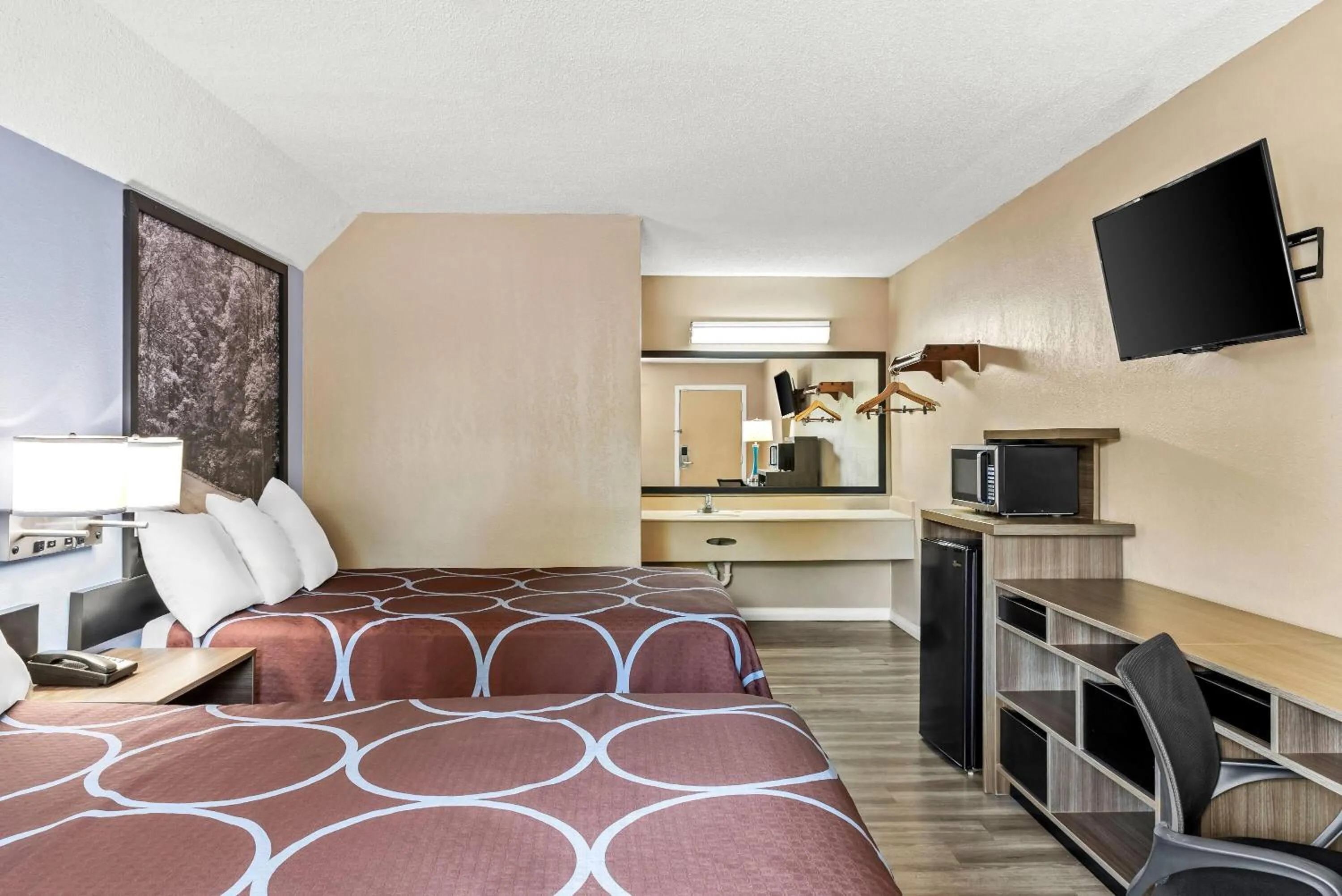 Bed in Super 8 by Wyndham Brownsburg