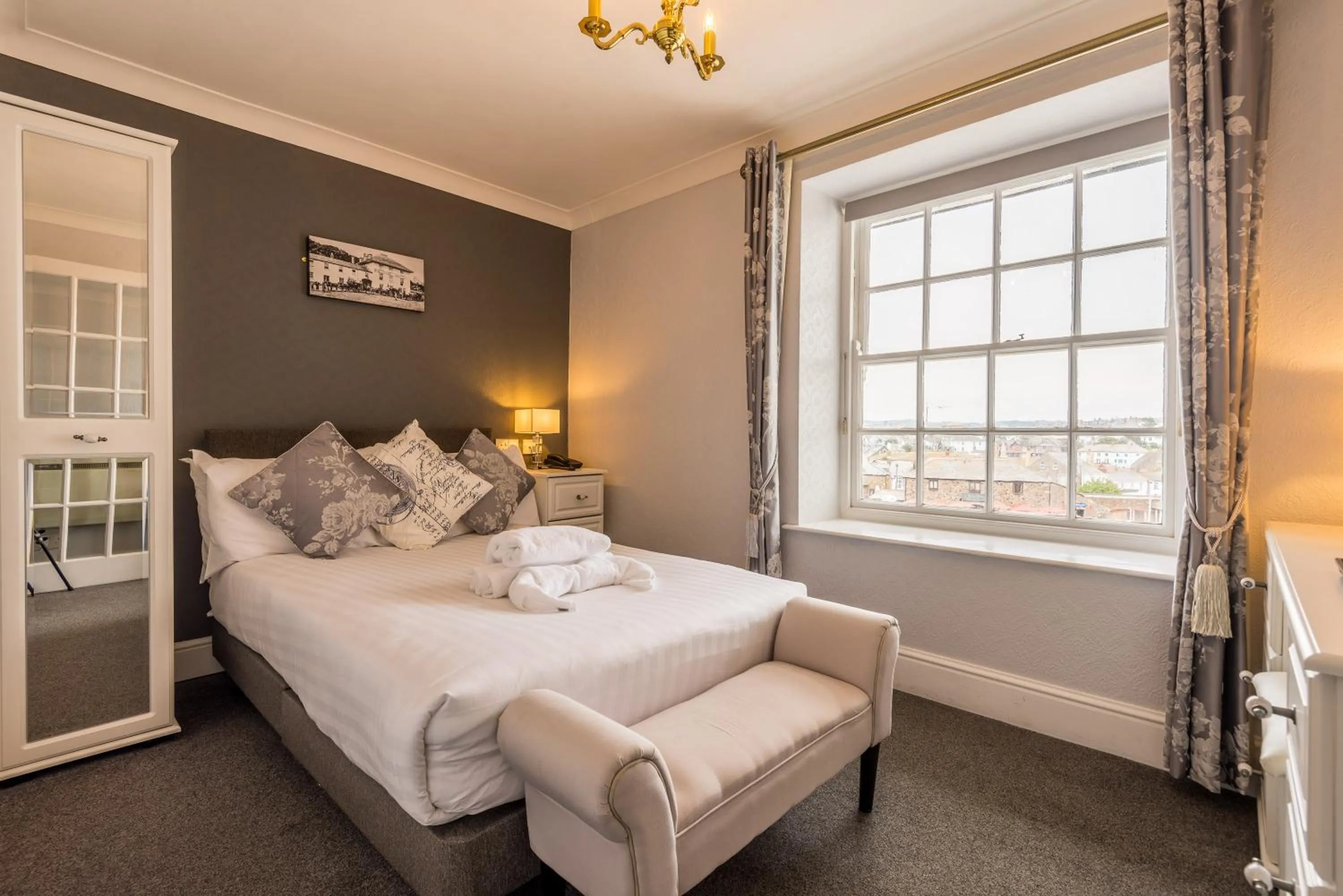 Bed in The Falcon Hotel