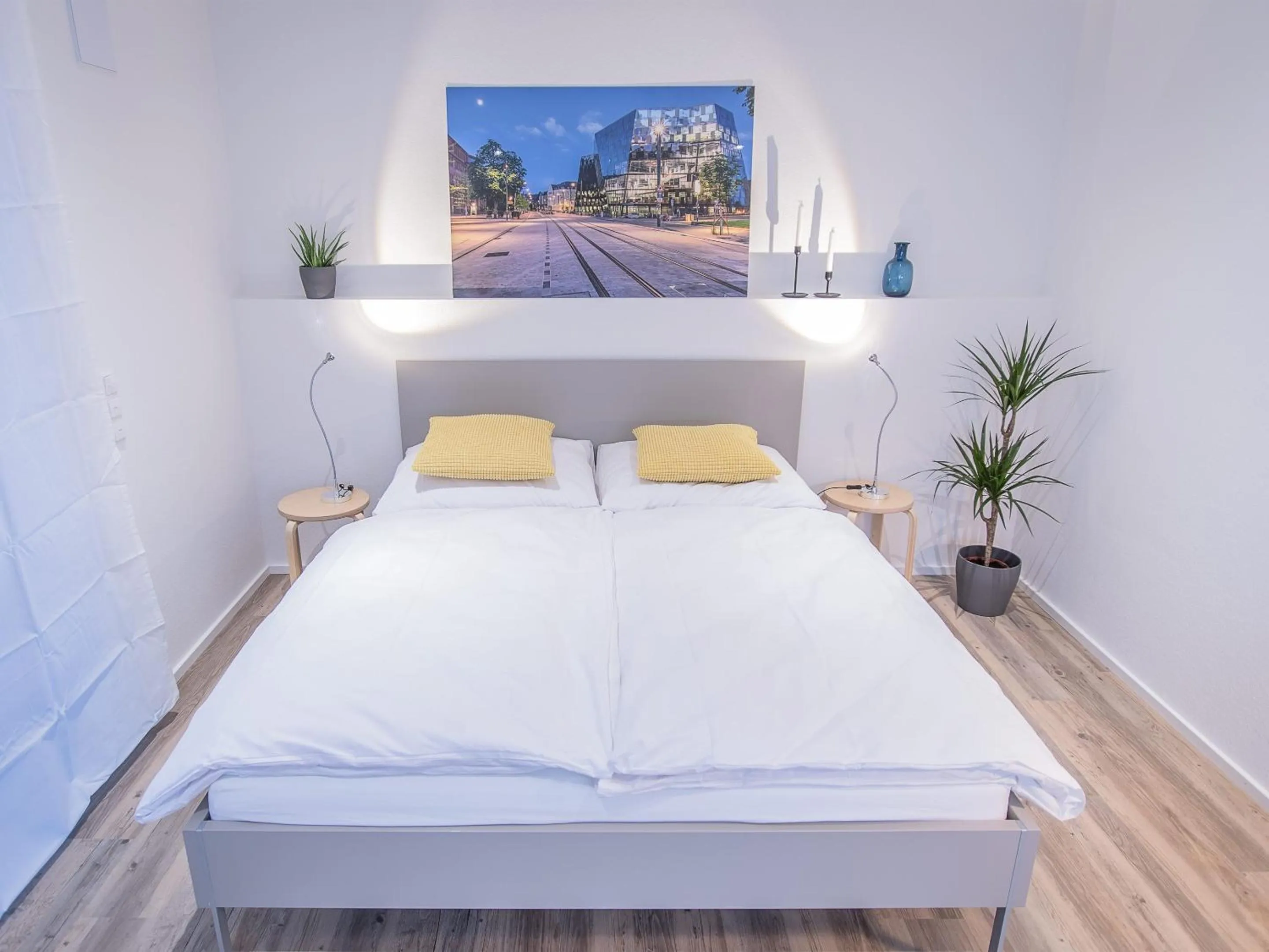 View (from property/room), Bed in Freiburger-Ferienwohnung