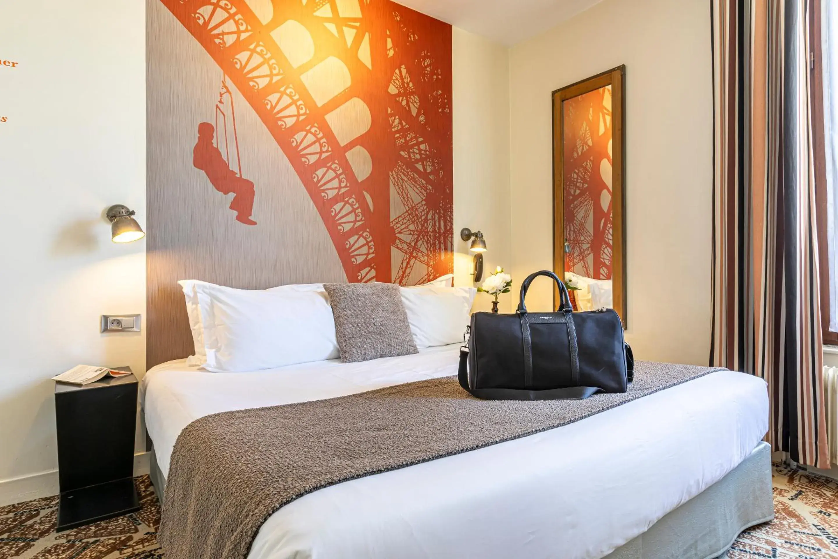 Bed in Hotel Alpha Paris Eiffel by Patrick Hayat Bed in Hotel Alpha Paris Eiffel by Patrick Hayat