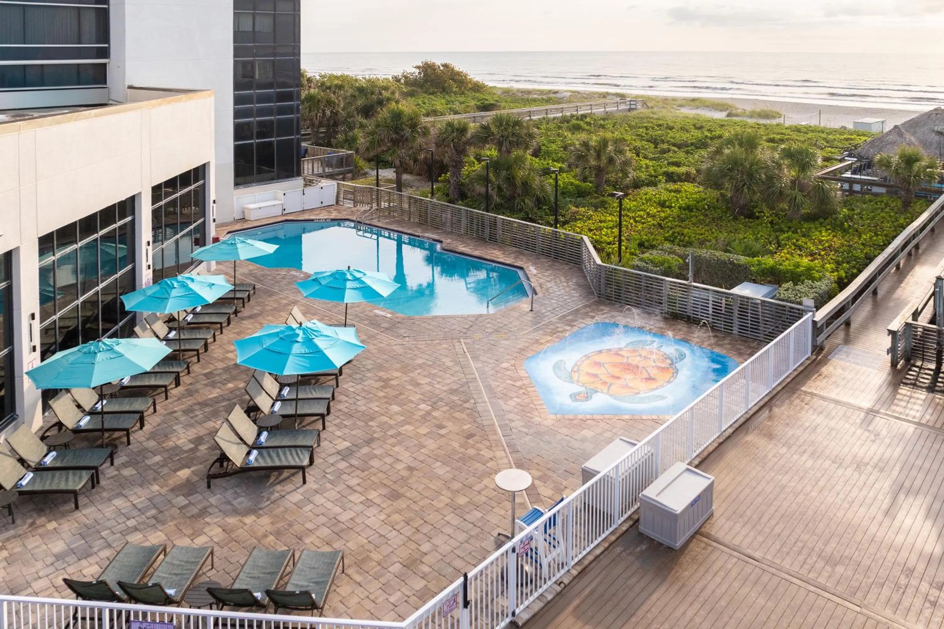 Pool view in Hilton Cocoa Beach Oceanfront