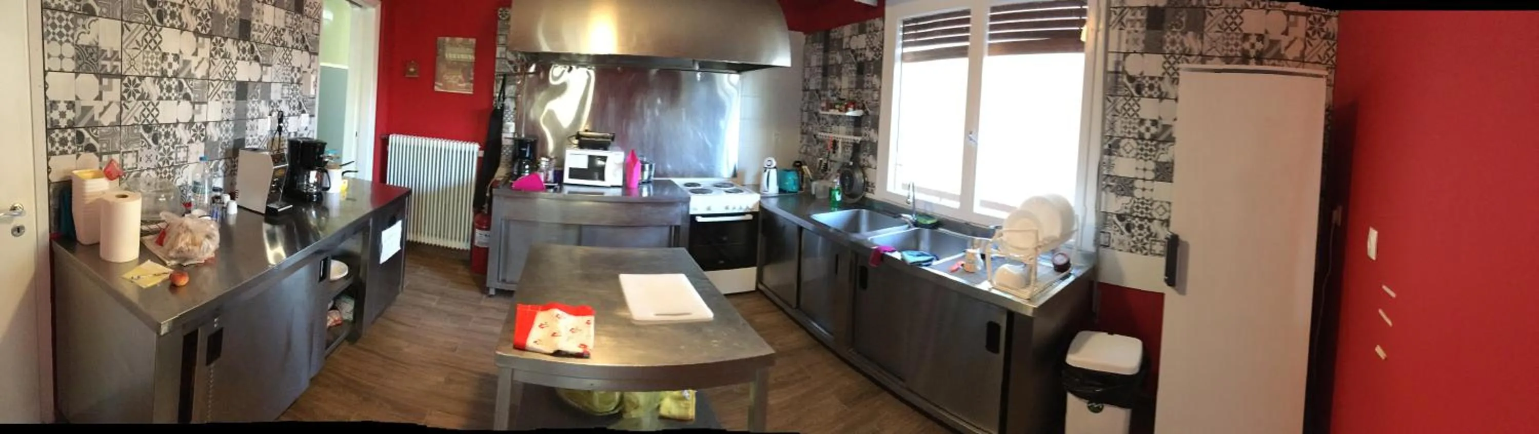 Kitchen or kitchenette in The Holy Rock - Hostel at meteora