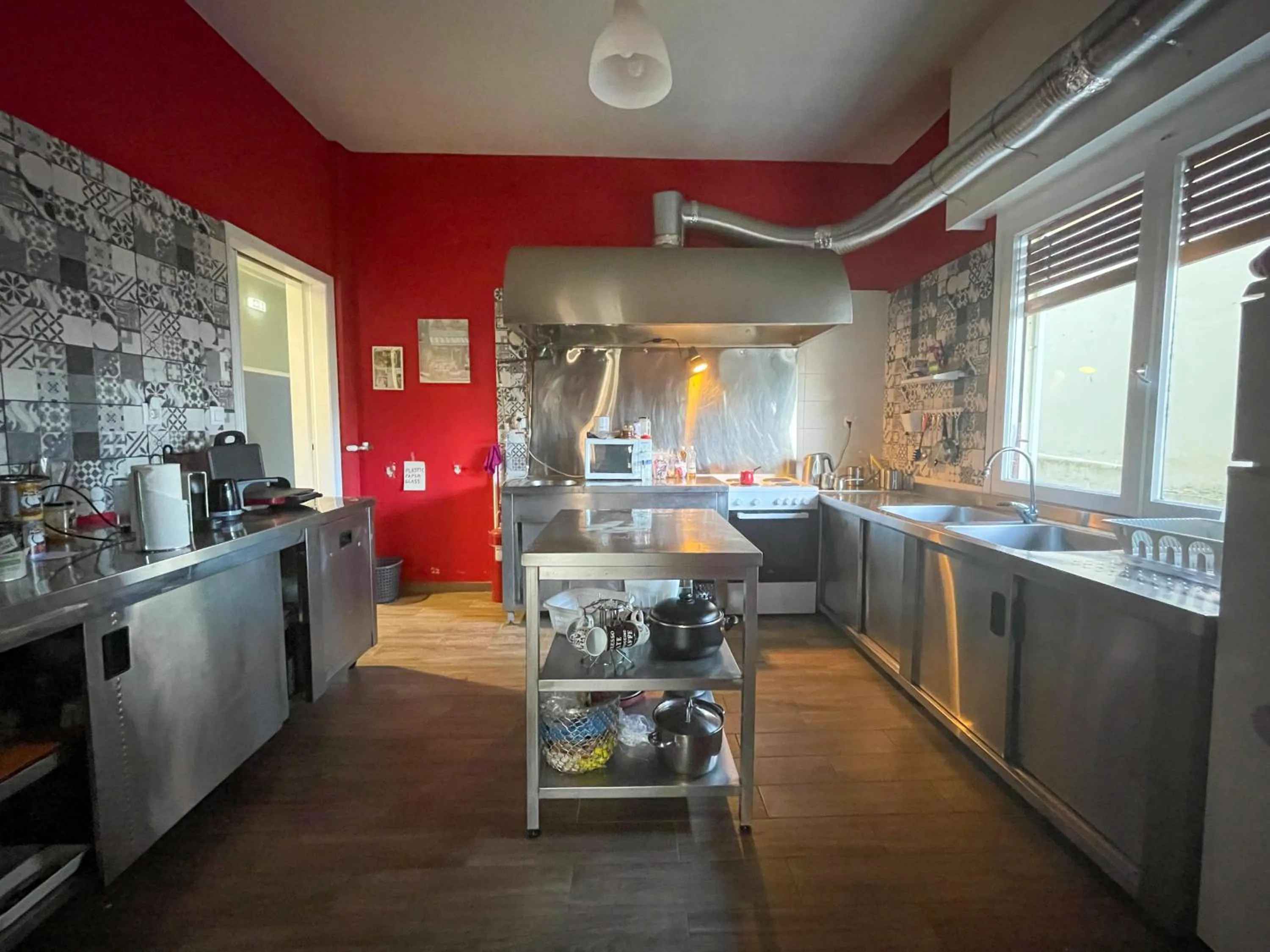 kitchen in The Holy Rock - Hostel at meteora