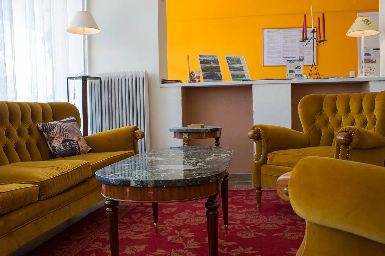 Living room in The Holy Rock - Hostel at meteora