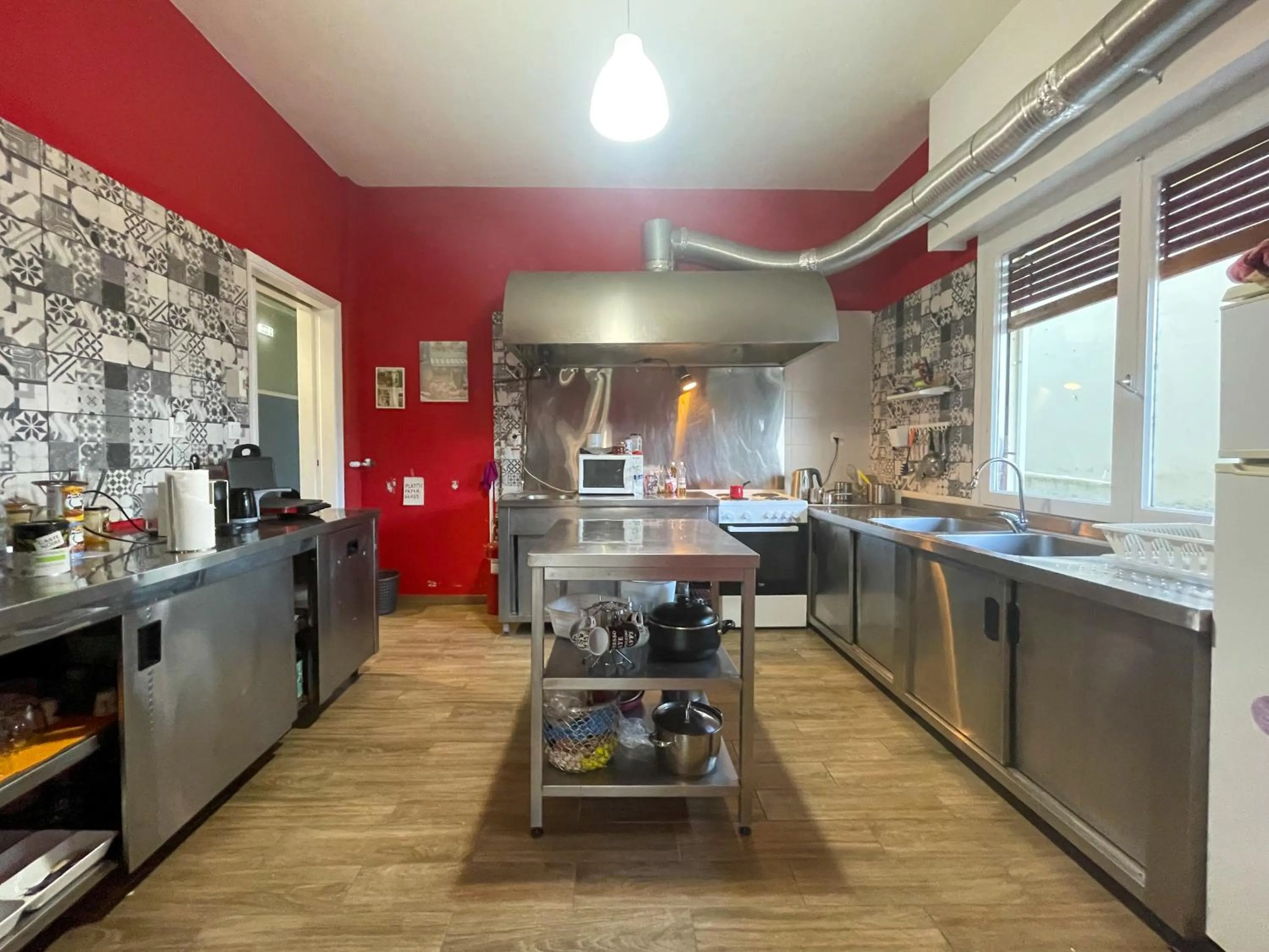 kitchen in The Holy Rock - Hostel at meteora