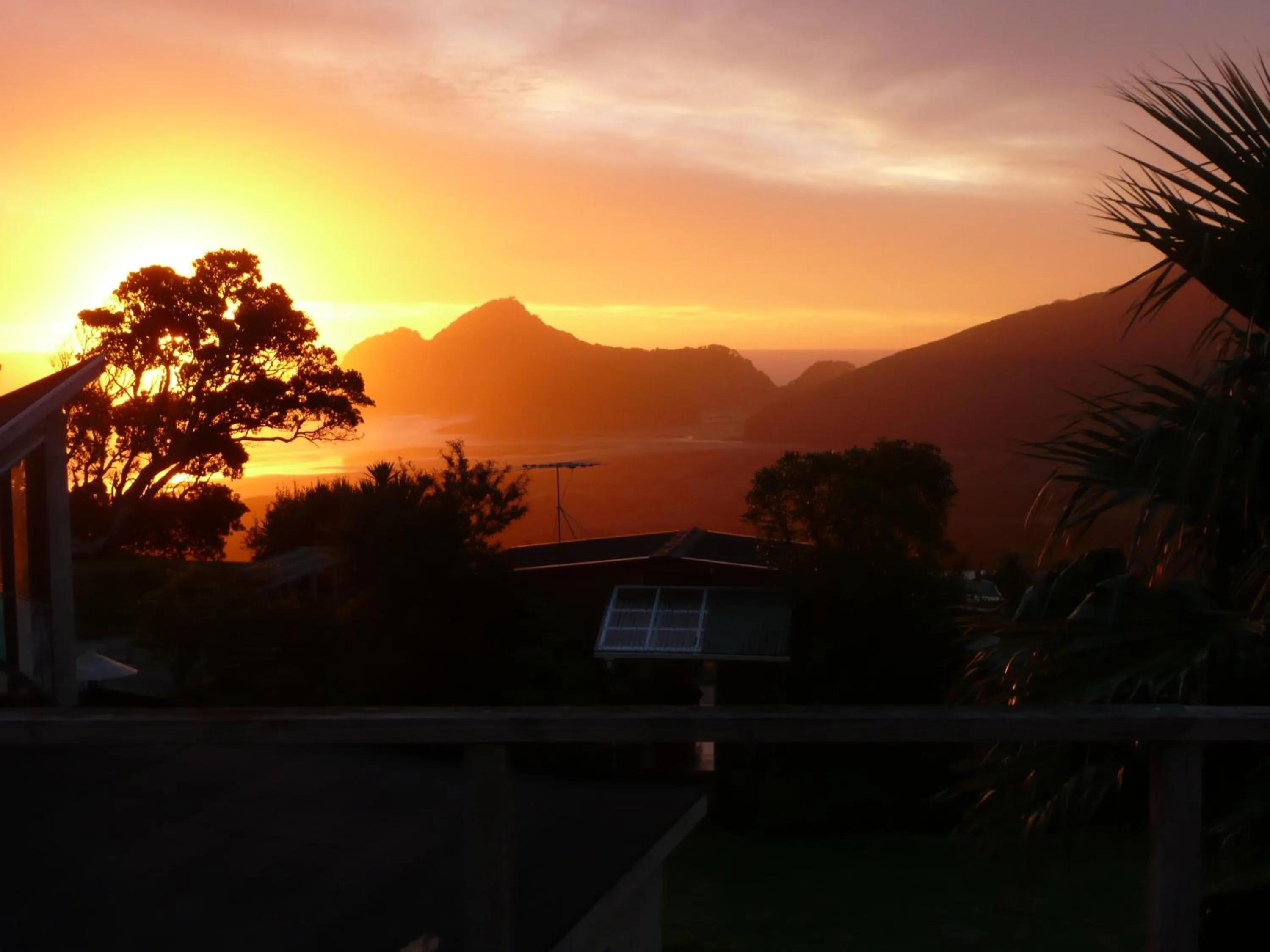 Mountain view in Bethells Beach Cottages
