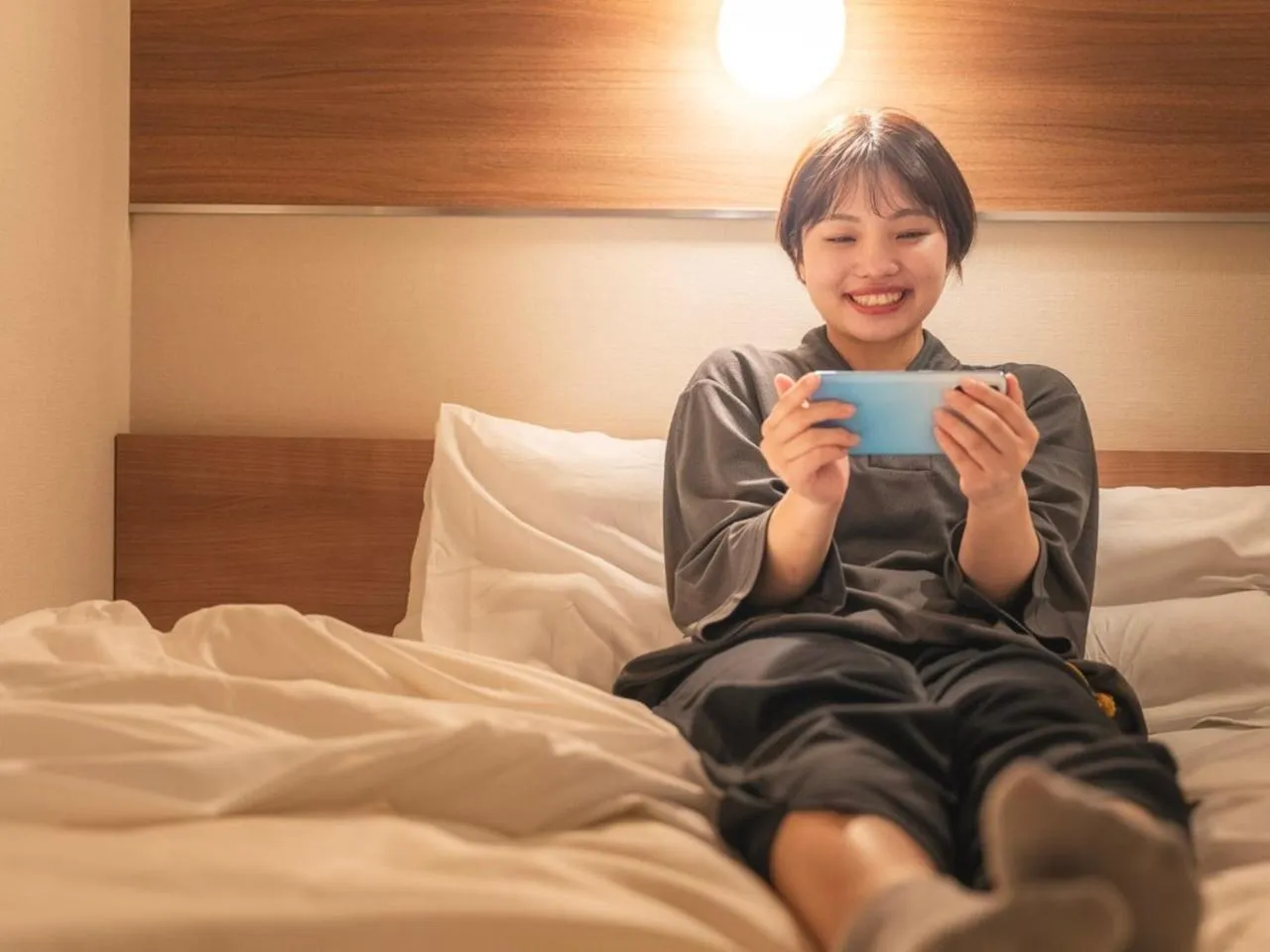 Photo of the whole room, Bed in Super Hotel JR Shin-Osaka Higashiguchi