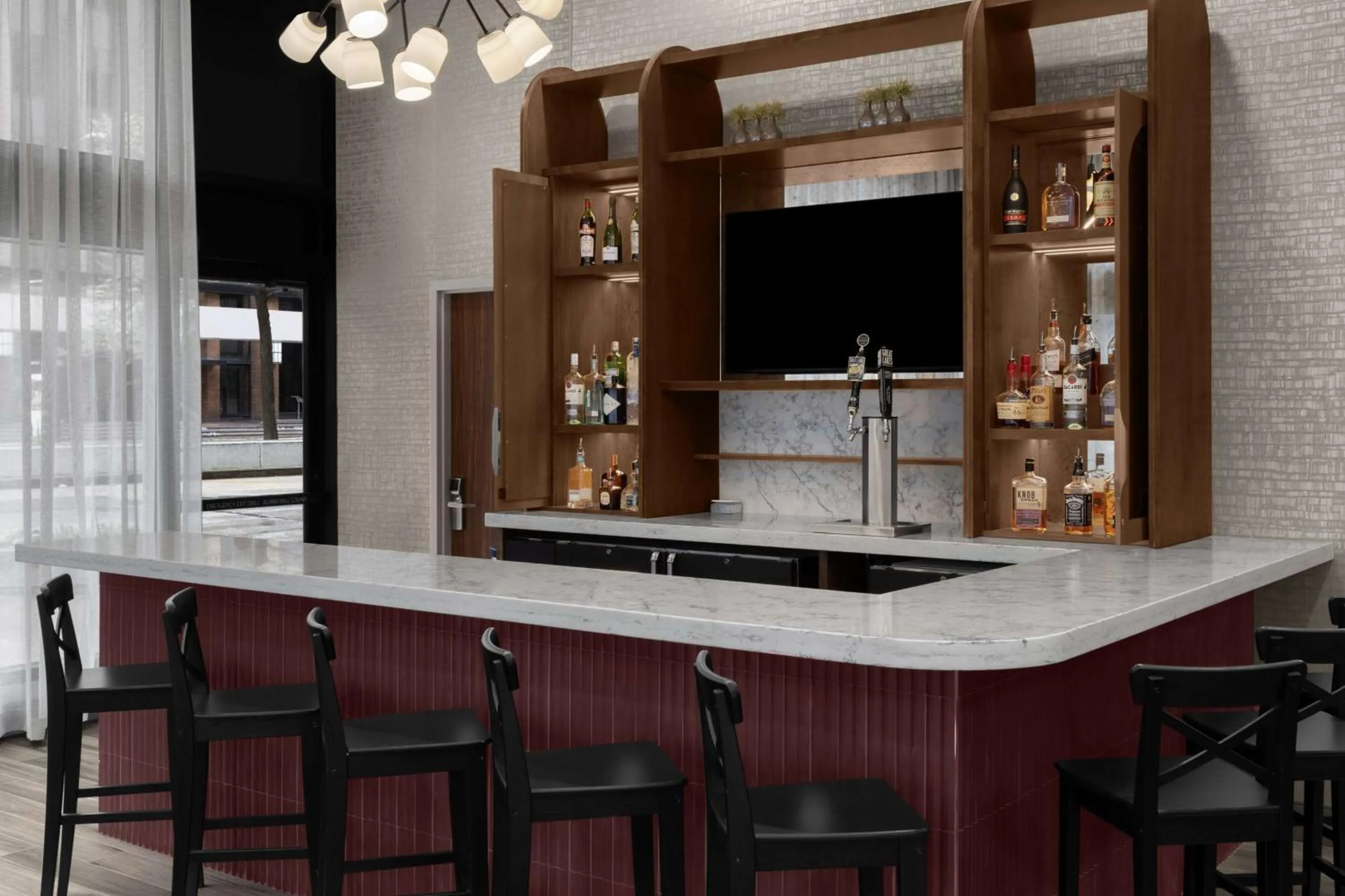 Lounge or bar in Hampton Inn Cleveland-Downtown