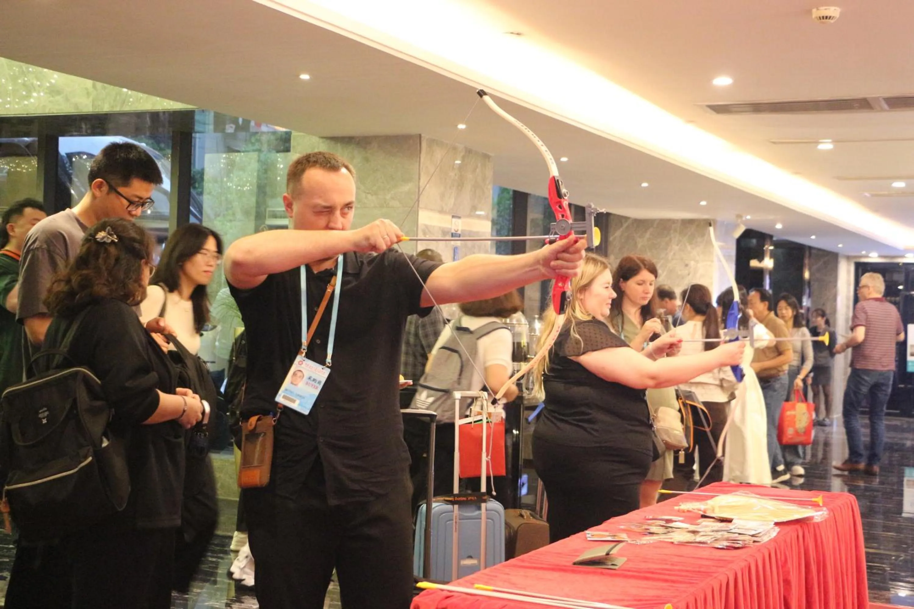 People in La Perle International Hotel