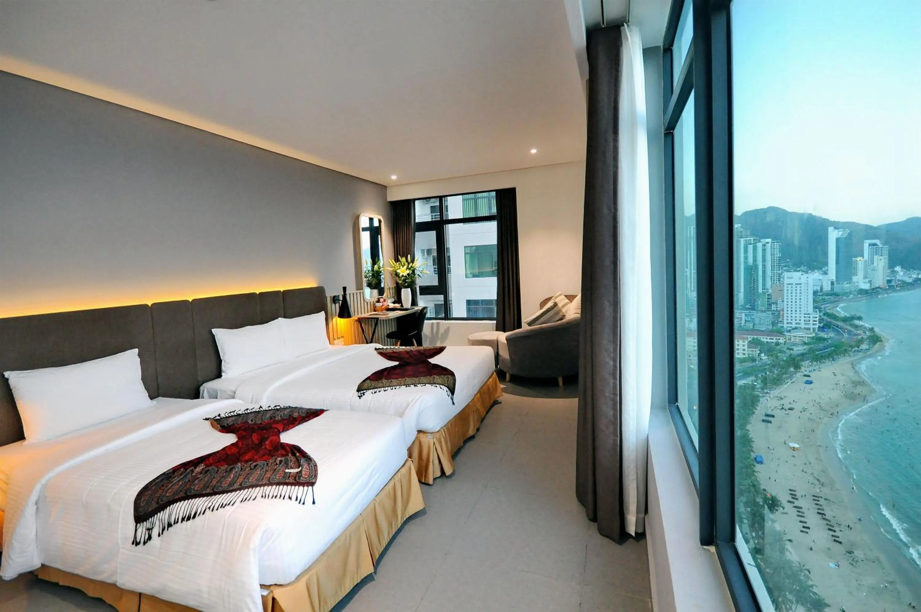 Photo of the whole room, Bed in Anrizon Hotel Nha Trang