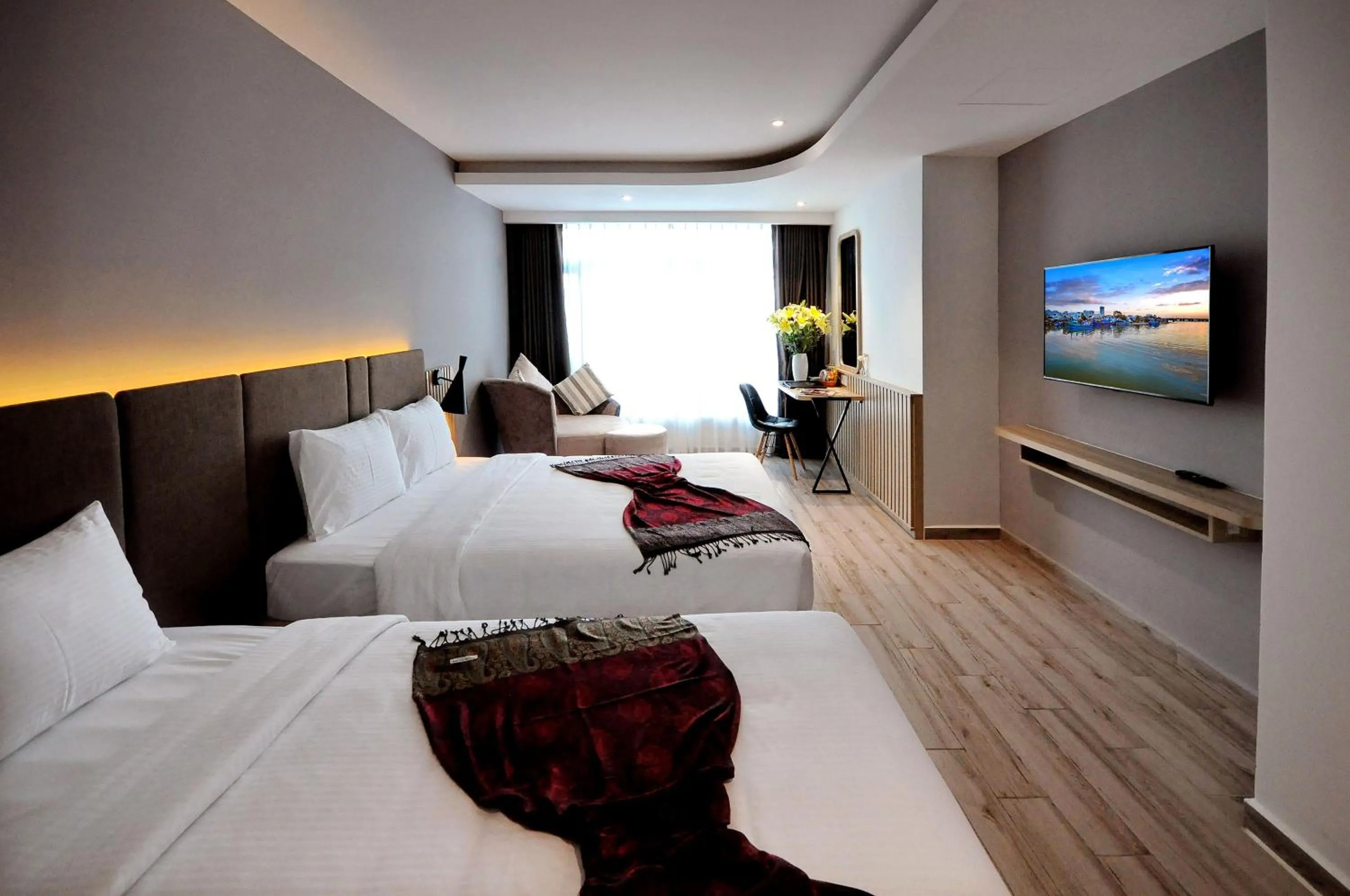 TV and multimedia, Bed in Anrizon Hotel Nha Trang