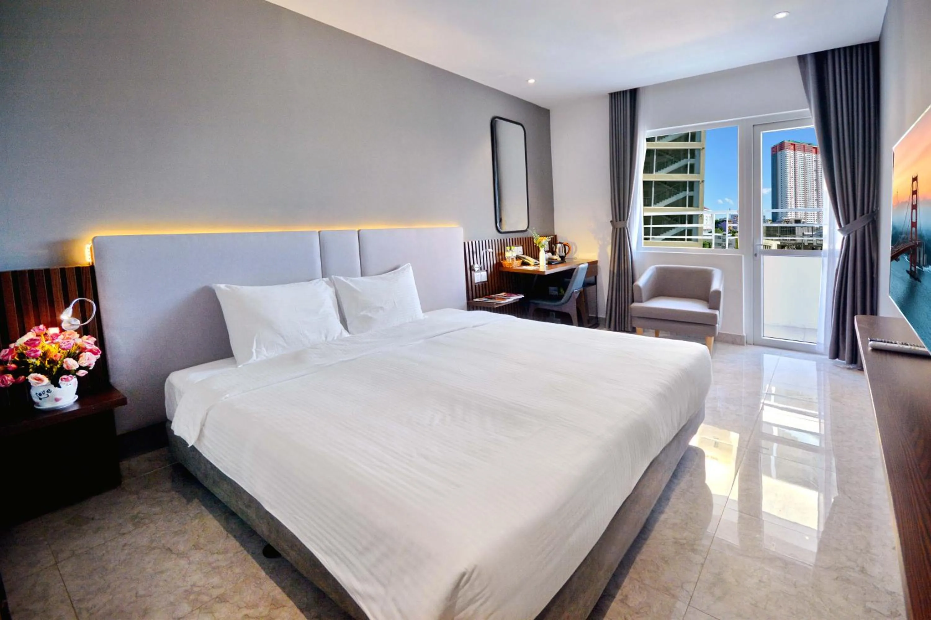 Photo of the whole room, Bed in Anrizon Hotel Nha Trang