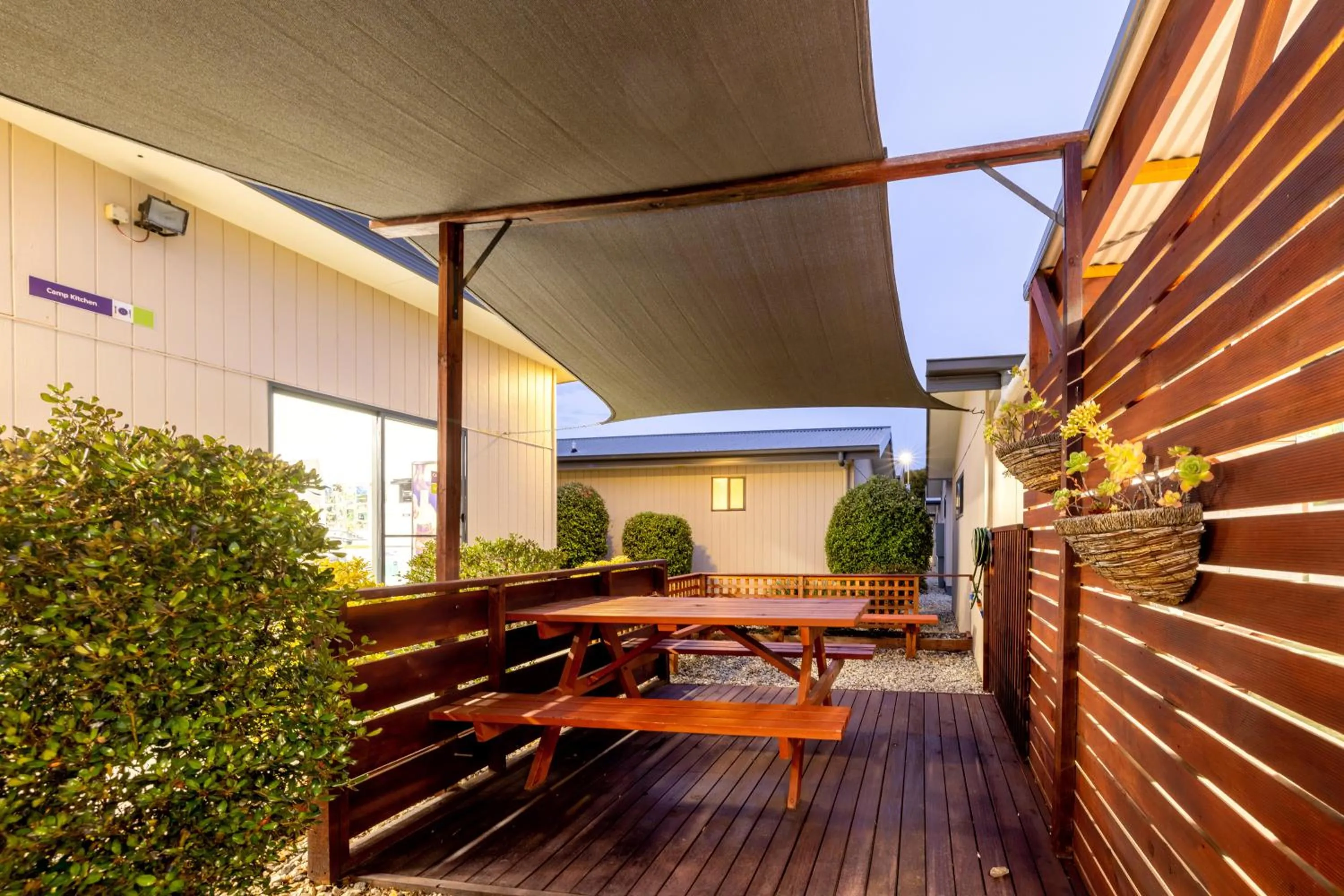 Patio in BIG4 Hobart Airport Tourist Park