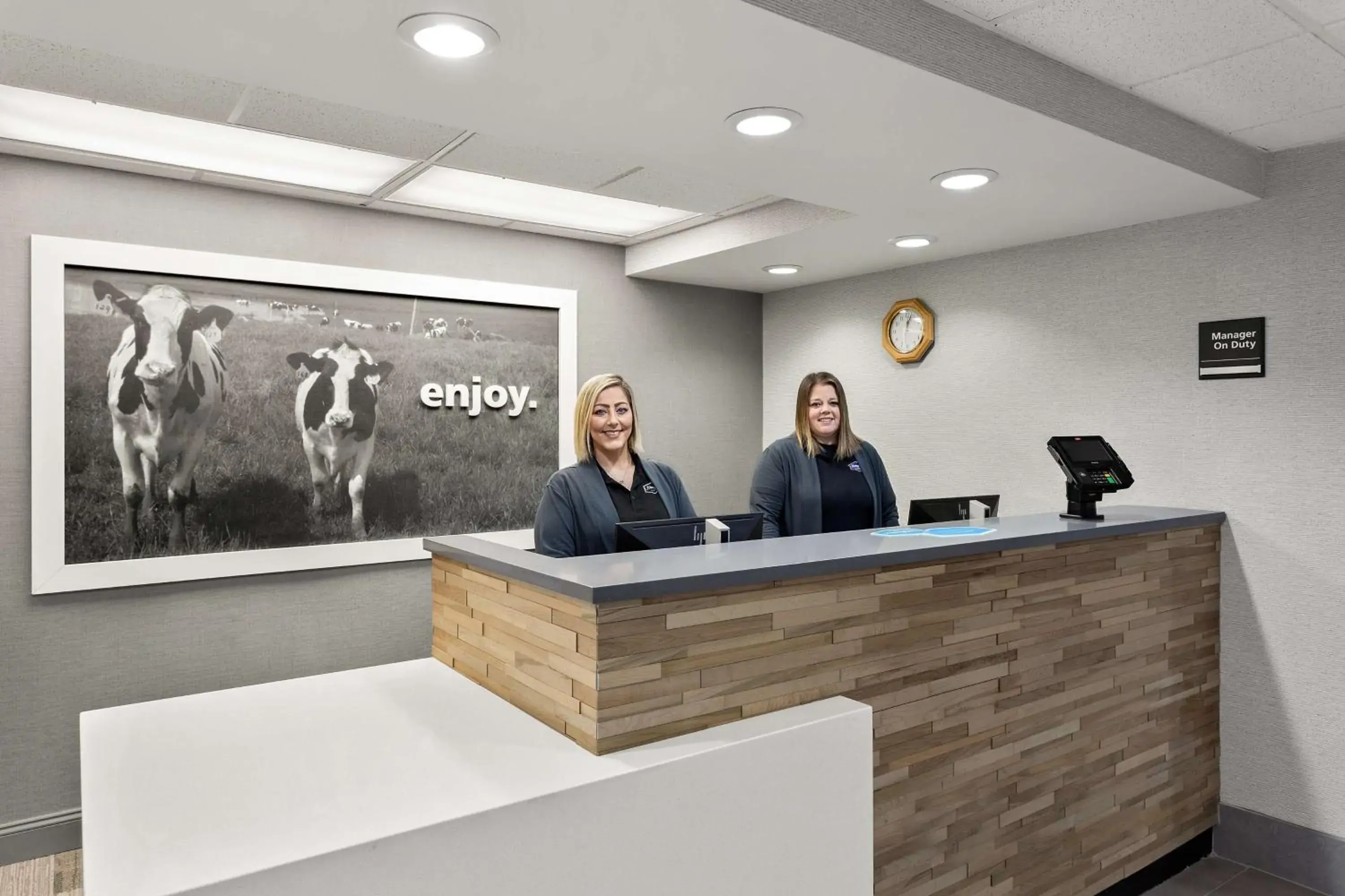 Lobby or reception in Hampton Inn Bridgeport/Clarksburg Lobby or reception in Hampton Inn Bridgeport/Clarksburg