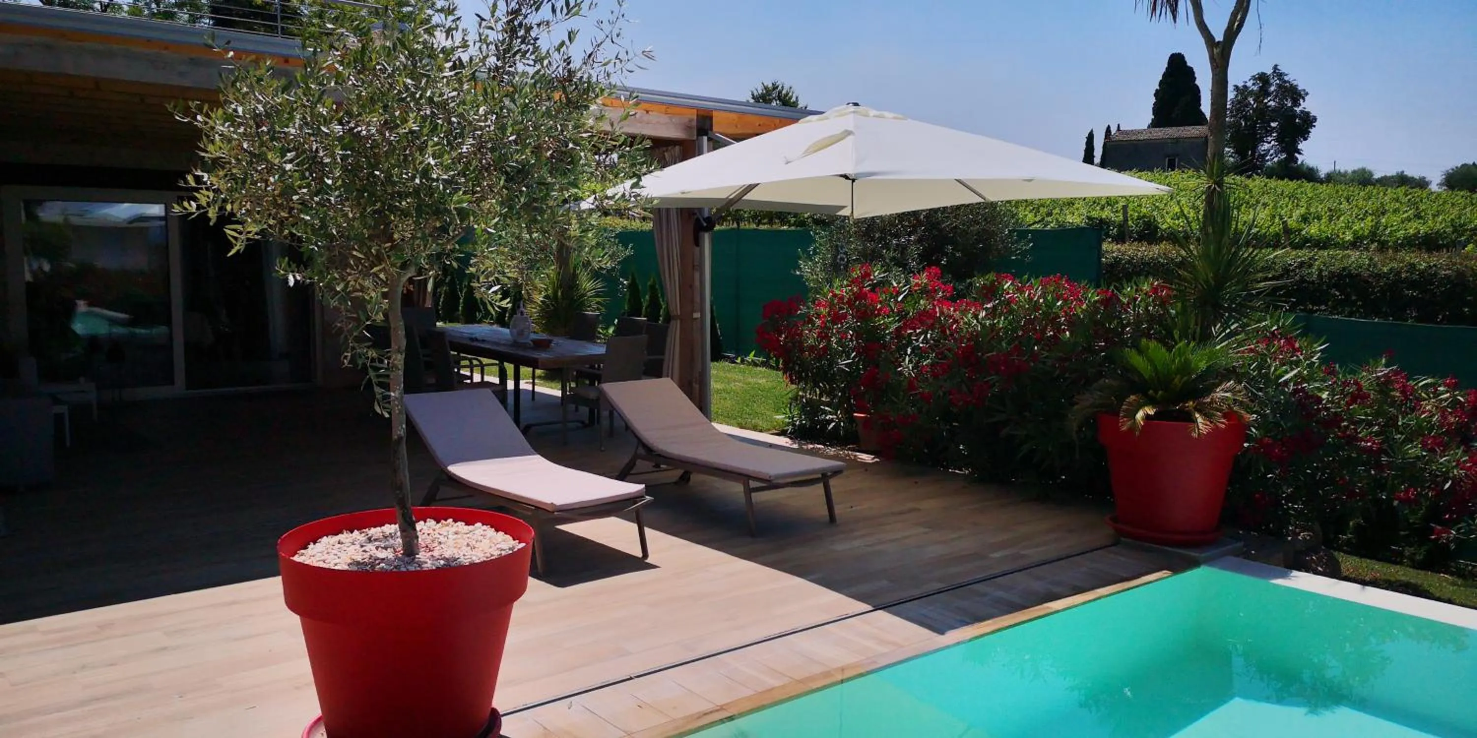 Patio in B&B Villa Pelèr