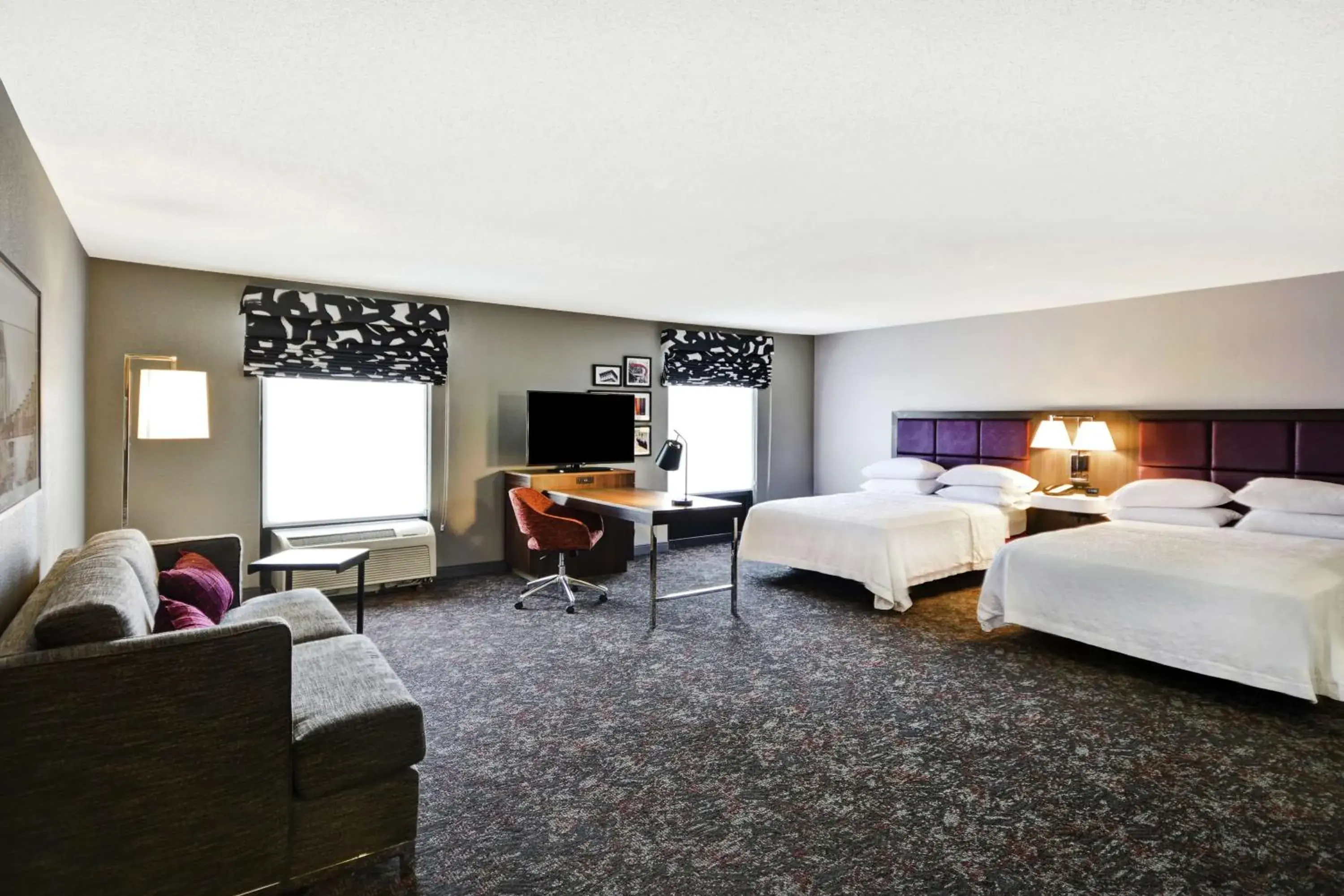 Queen Studio Suite with Two Queen Beds and Sofa Bed - Non-Smoking in Hampton Inn & Suites Columbus-Easton Area Queen Studio Suite with Two Queen Beds and Sofa Bed - Non-Smoking in Hampton Inn & Suites Columbus-Easton Area