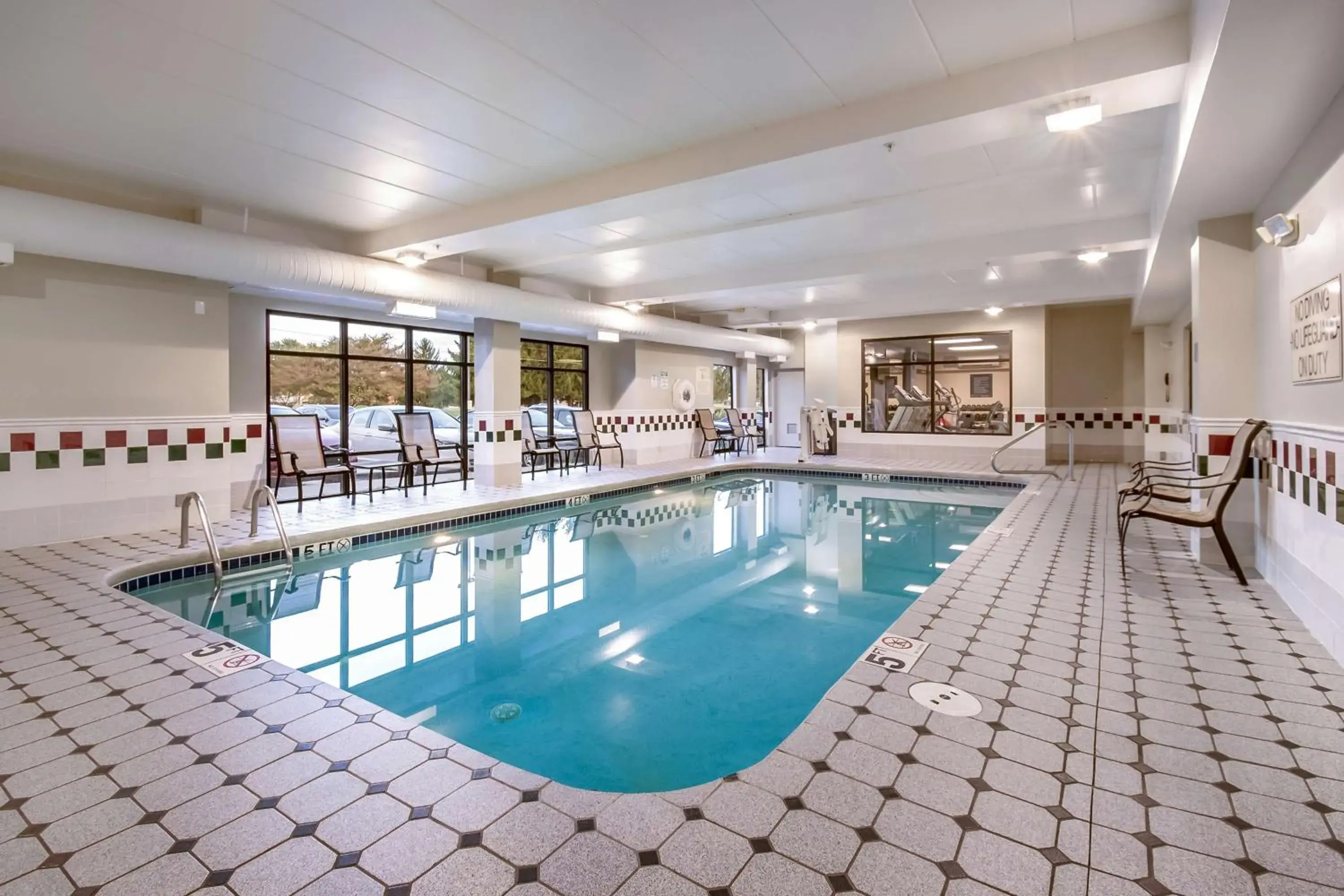 Pool view in Hampton Inn West Pool view in Hampton Inn West