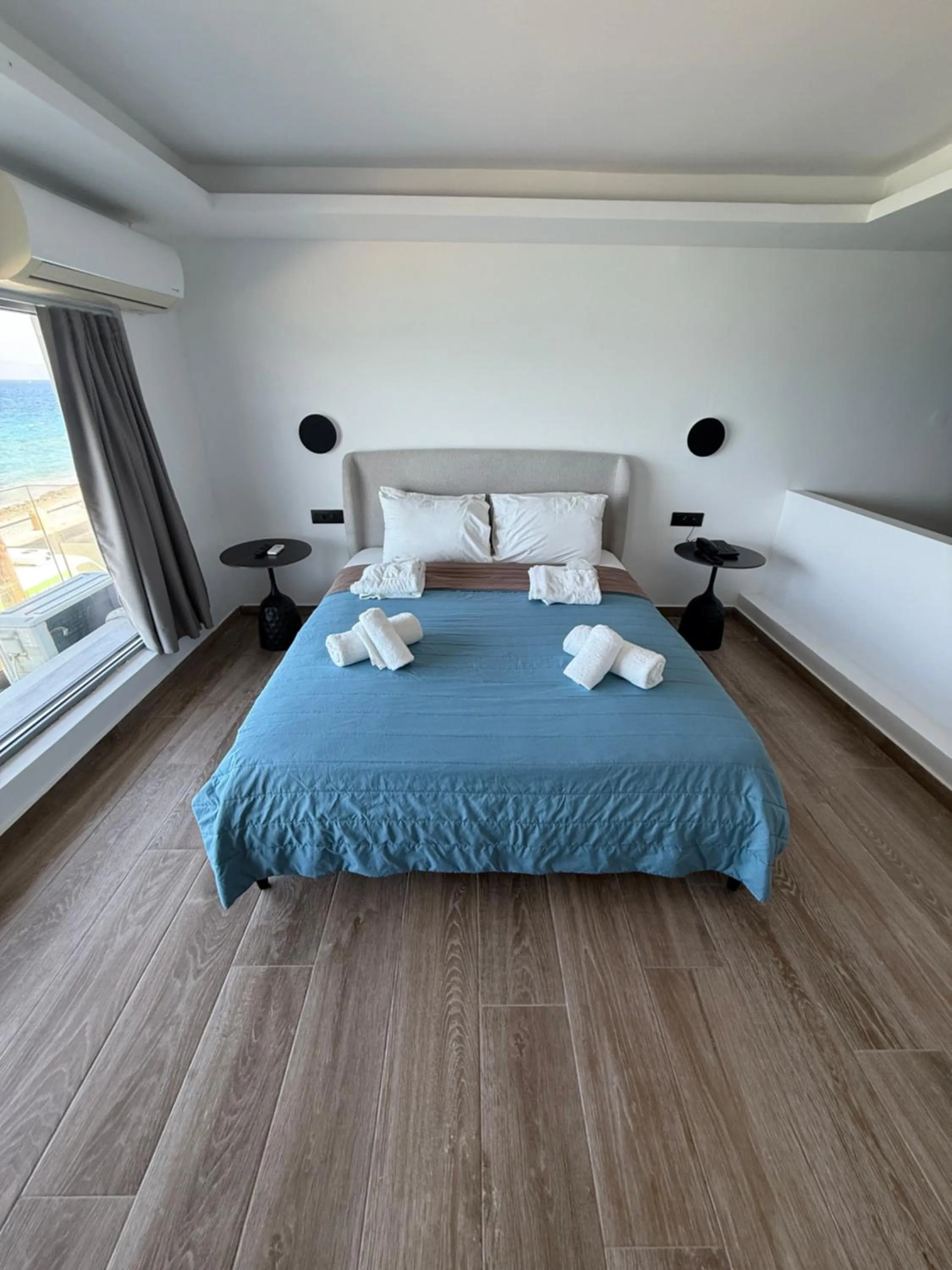 Bed in Sunrise Luxury Apartments Rhodes