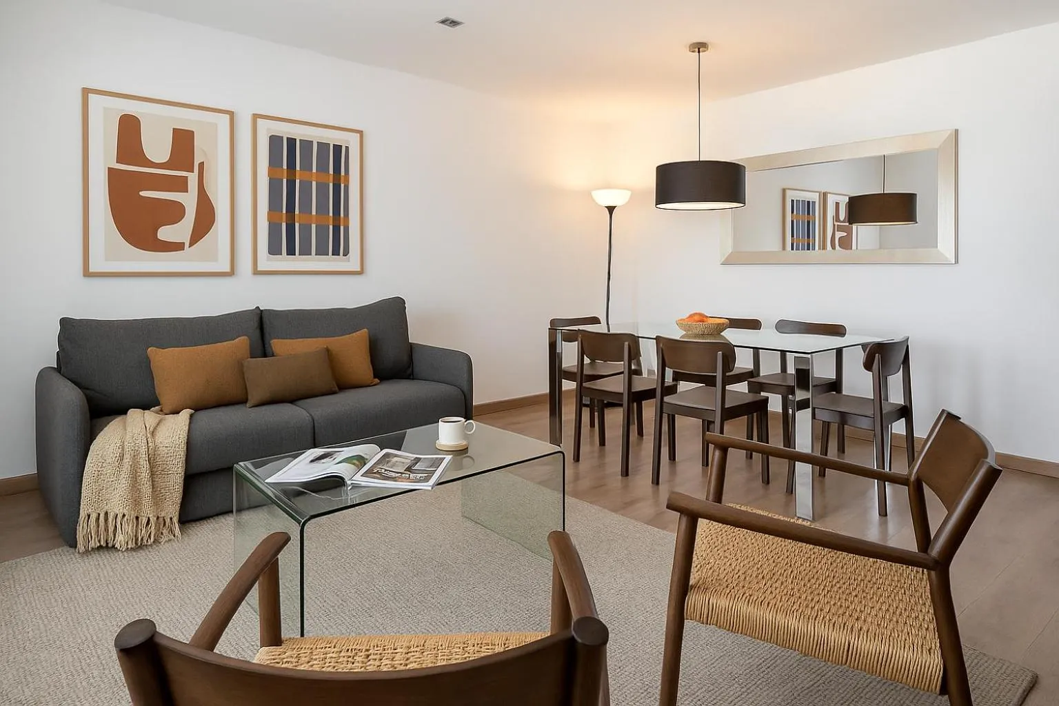 Living room in The Corner Apartments by Aspasios