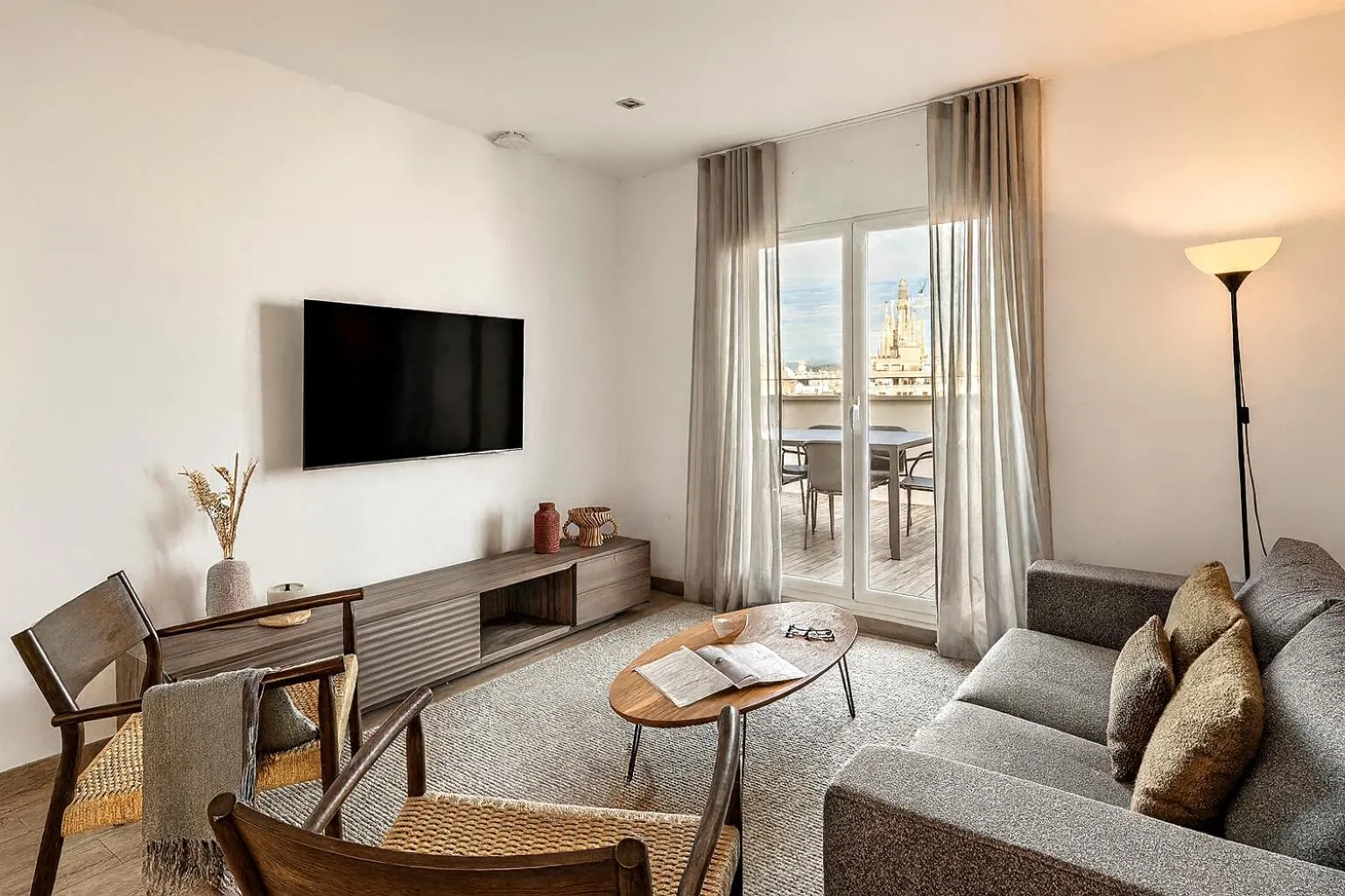 TV and multimedia in The Corner Apartments by Aspasios