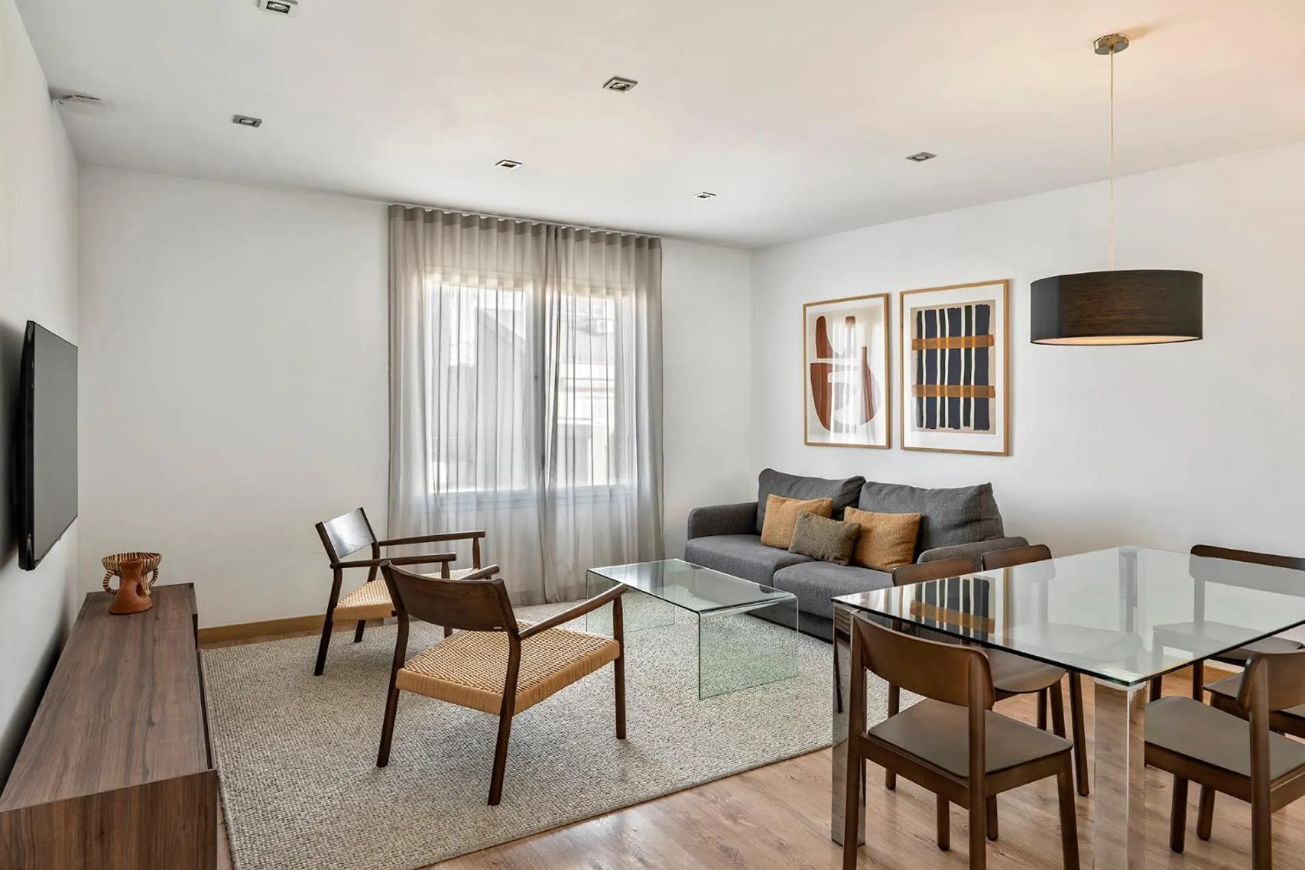 Living room in The Corner Apartments by Aspasios