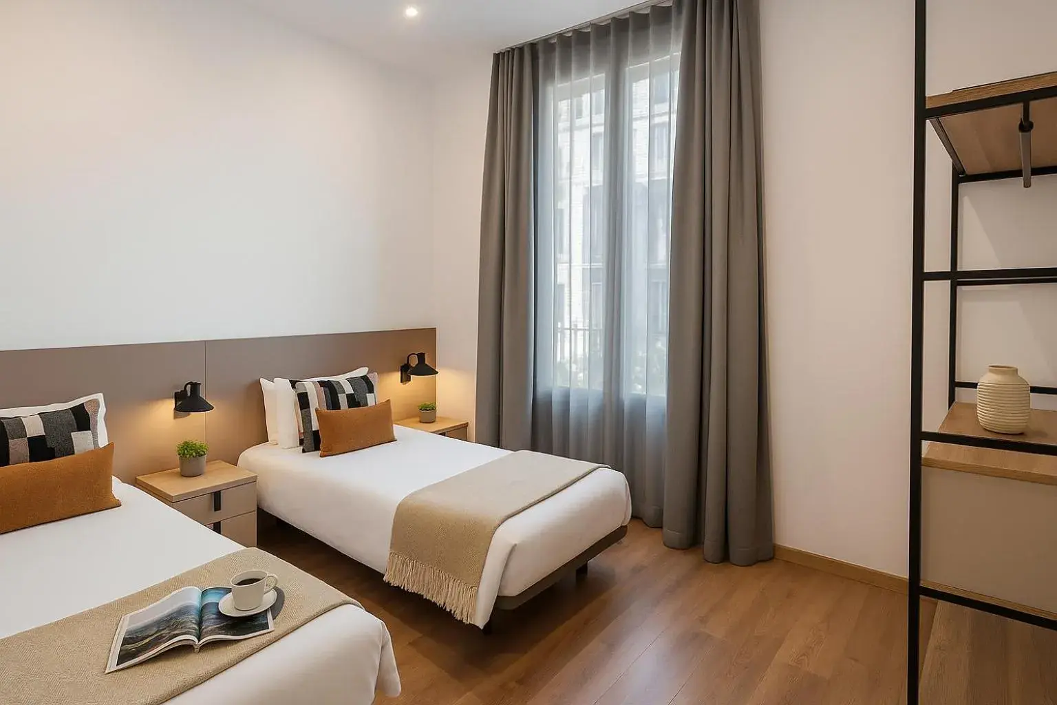 Bedroom, Bed in The Corner Apartments by Aspasios Bedroom, Bed in The Corner Apartments by Aspasios