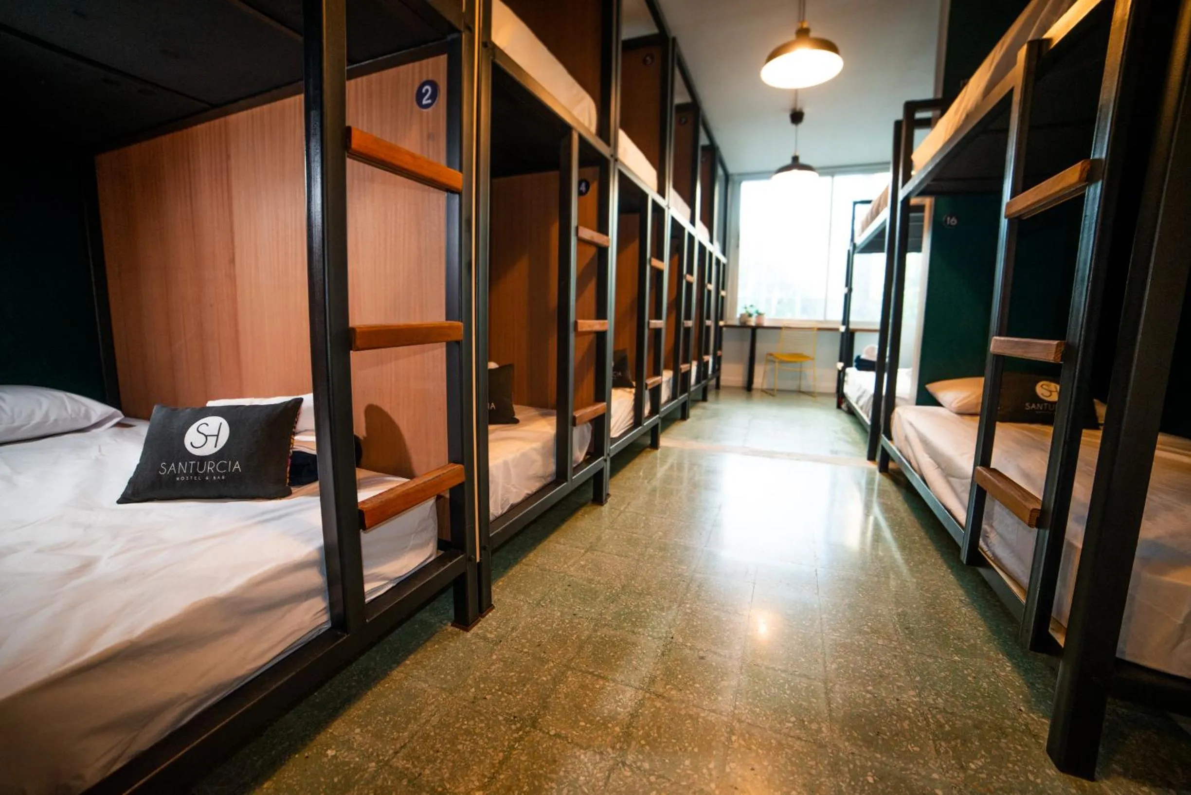 Decorative detail in Santurcia Hostel