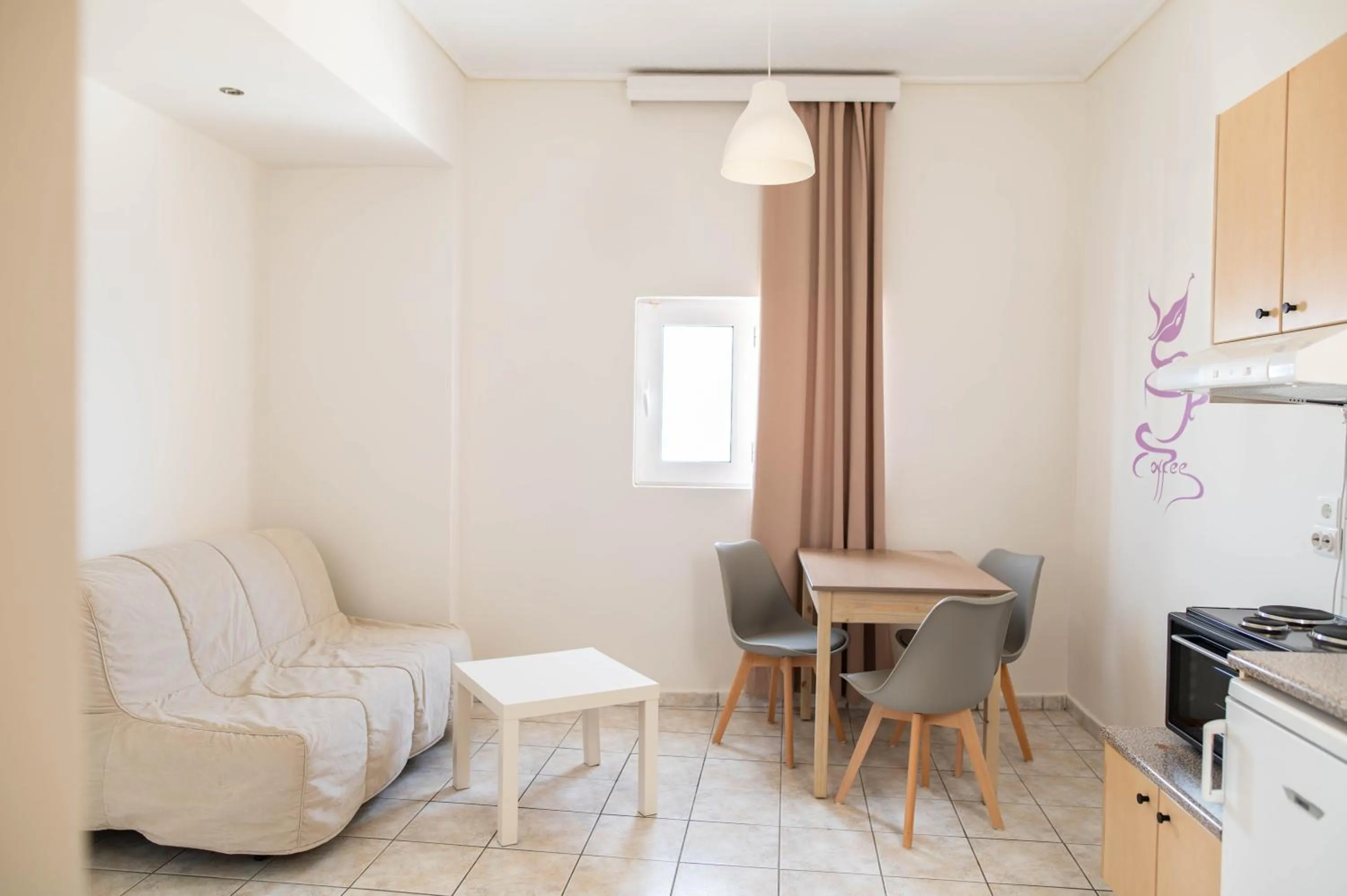 Kitchen or kitchenette in Achilleas Hotel Apartments