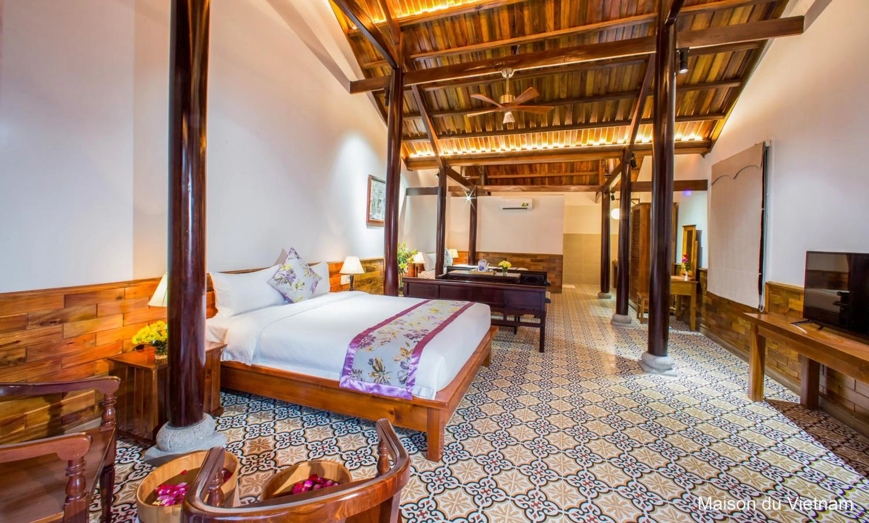 Bedroom, Bed in Maison Du VietNam Resort & Spa