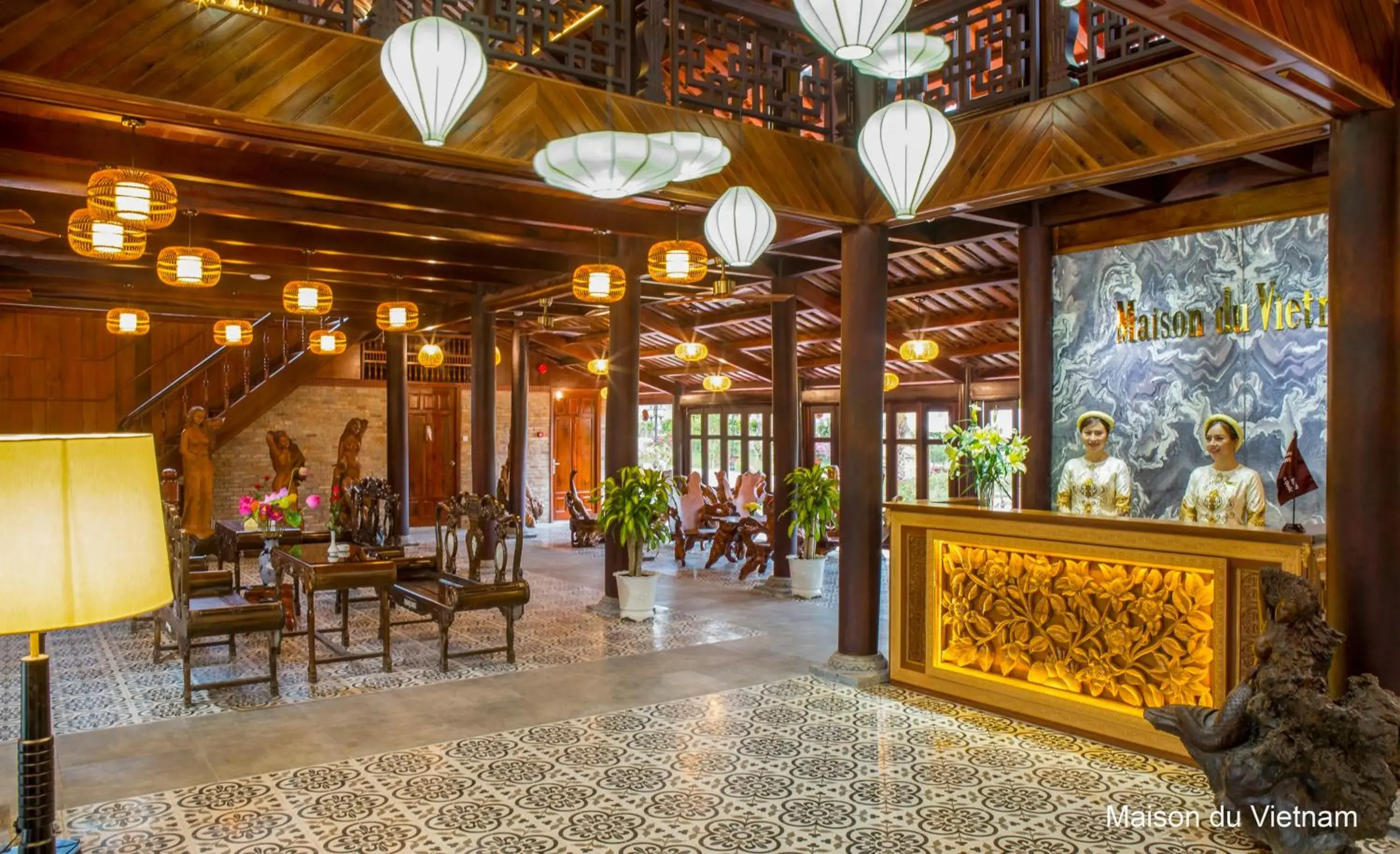 Lobby or reception in Maison Du VietNam Resort & Spa Lobby or reception in Maison Du VietNam Resort & Spa