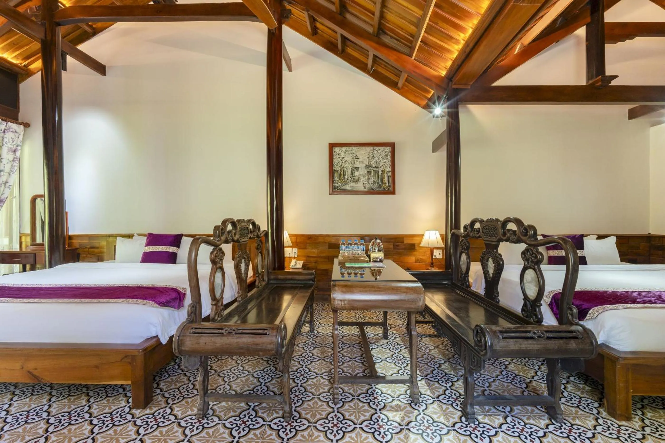 Seating area, Bed in Maison Du VietNam Resort & Spa