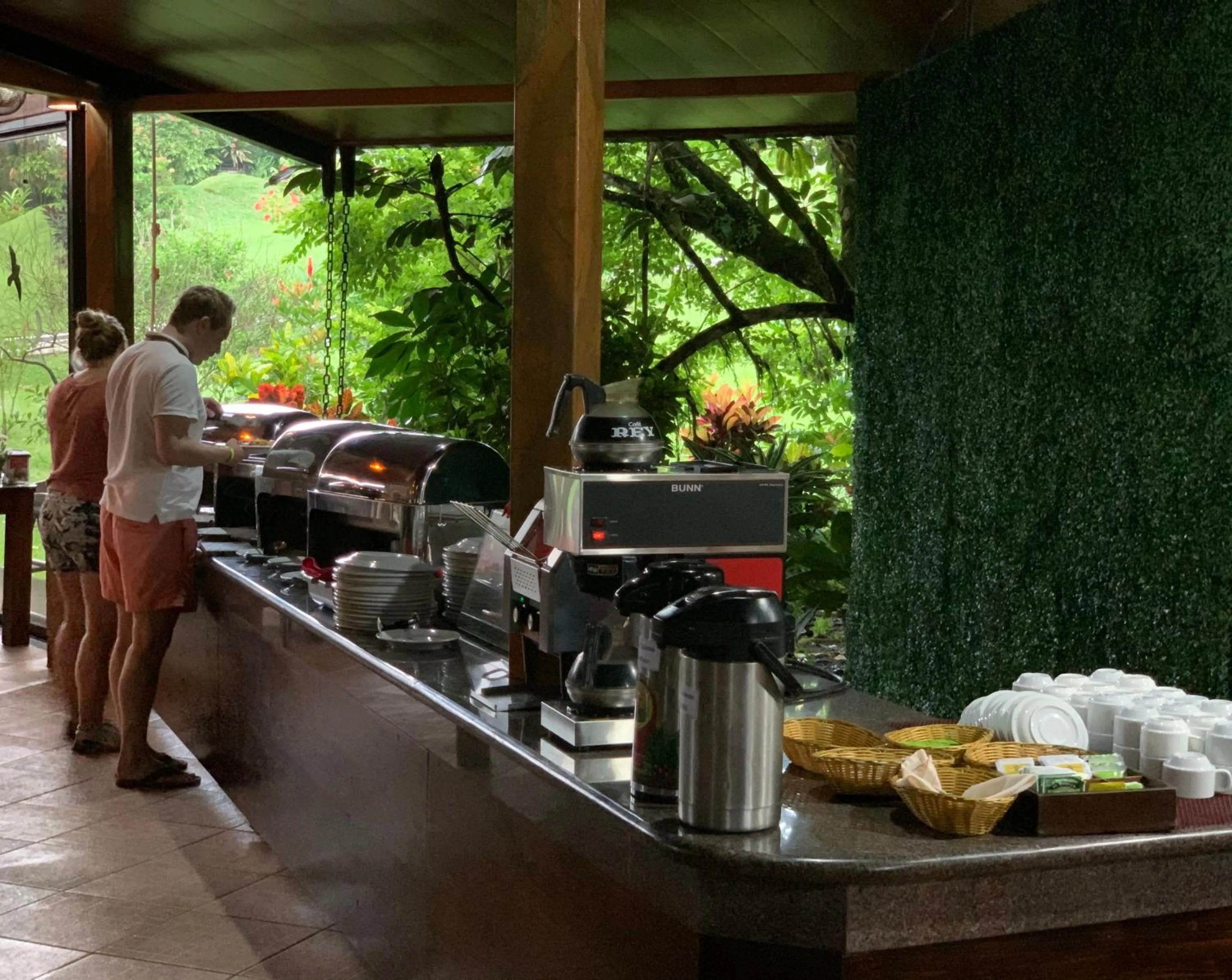Buffet breakfast in Arenal Volcano Inn