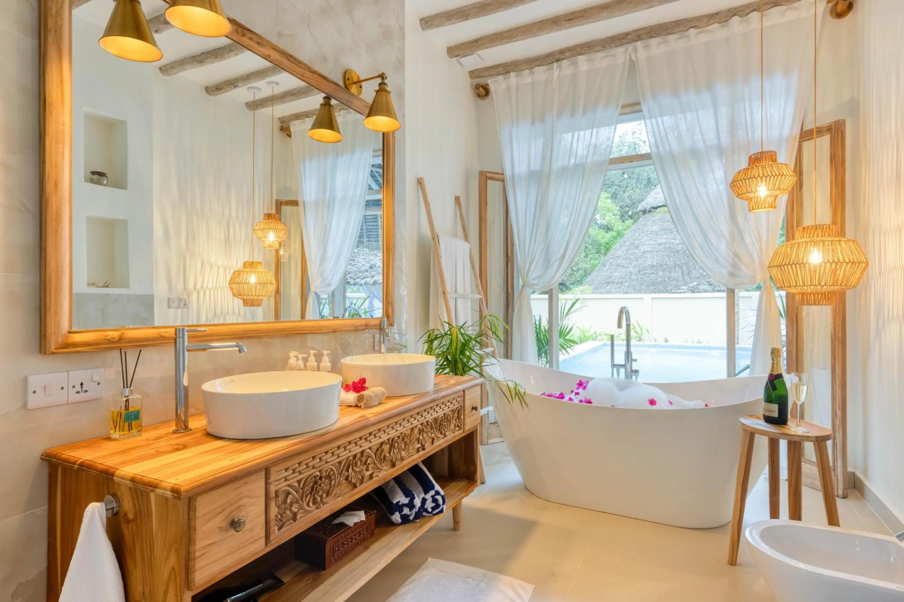 Bathroom in Zanzi Resort Private Paradise