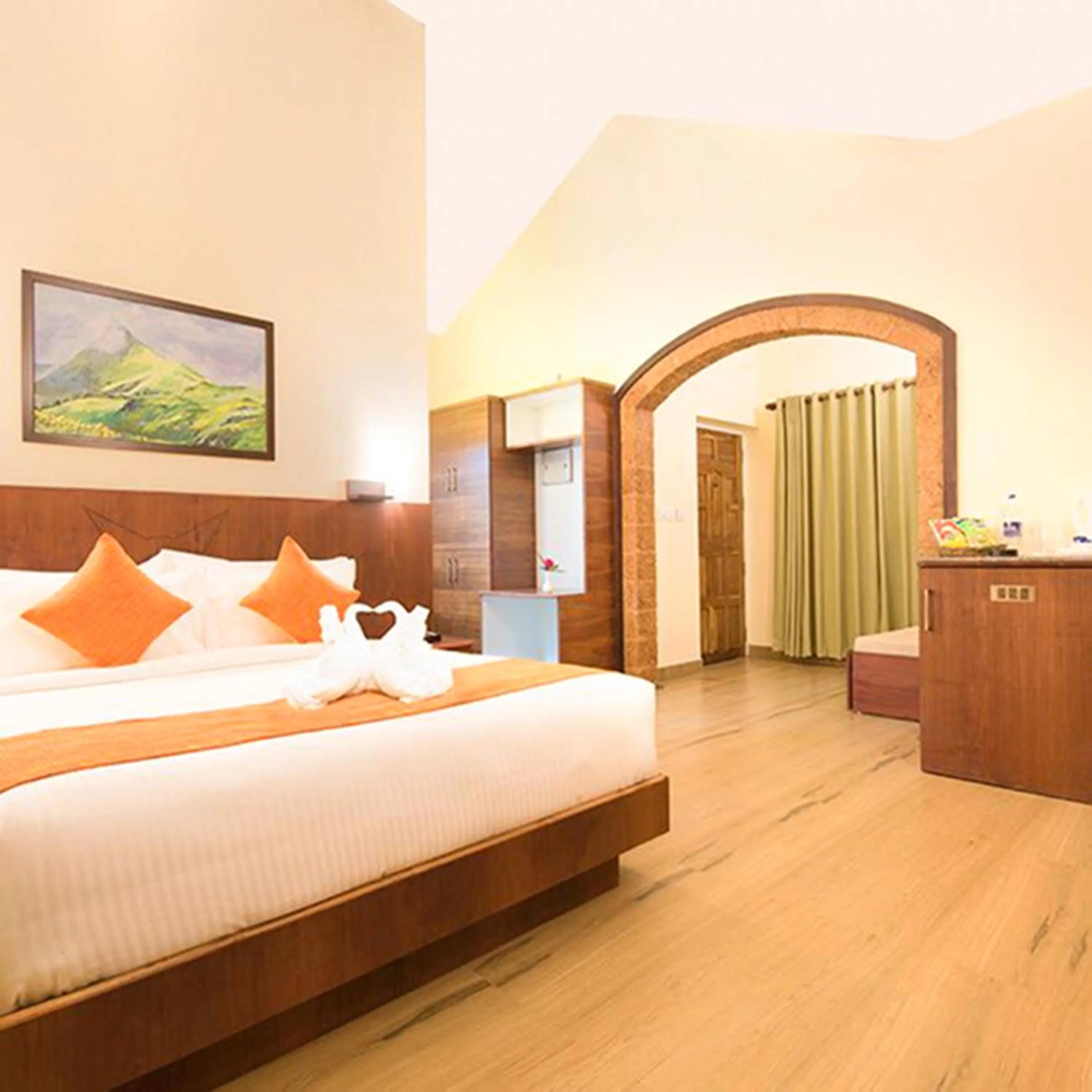 Bed in Indeevara Luxury Resort and Spa, Wayanad