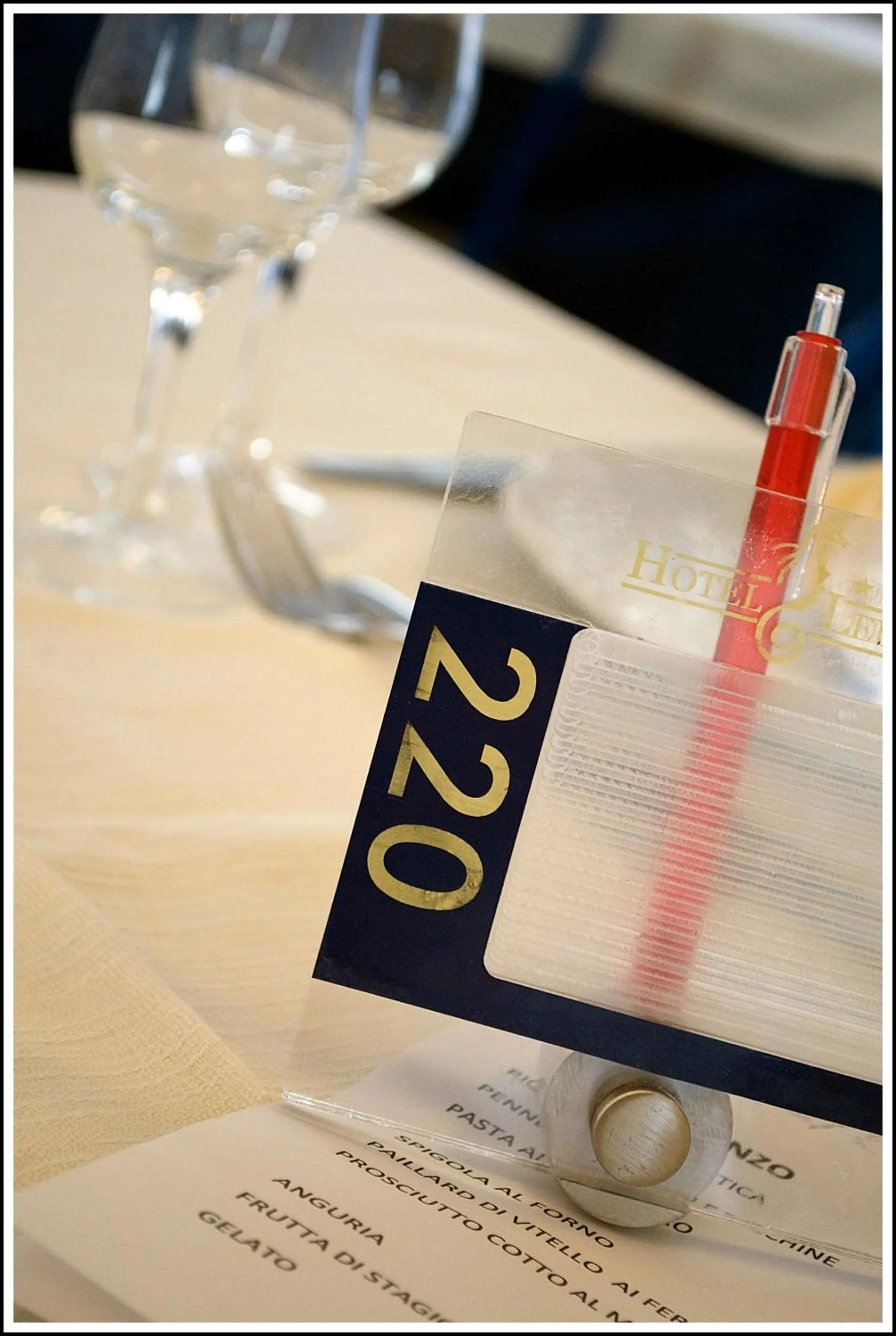 Restaurant/places to eat in Hotel Leuco'