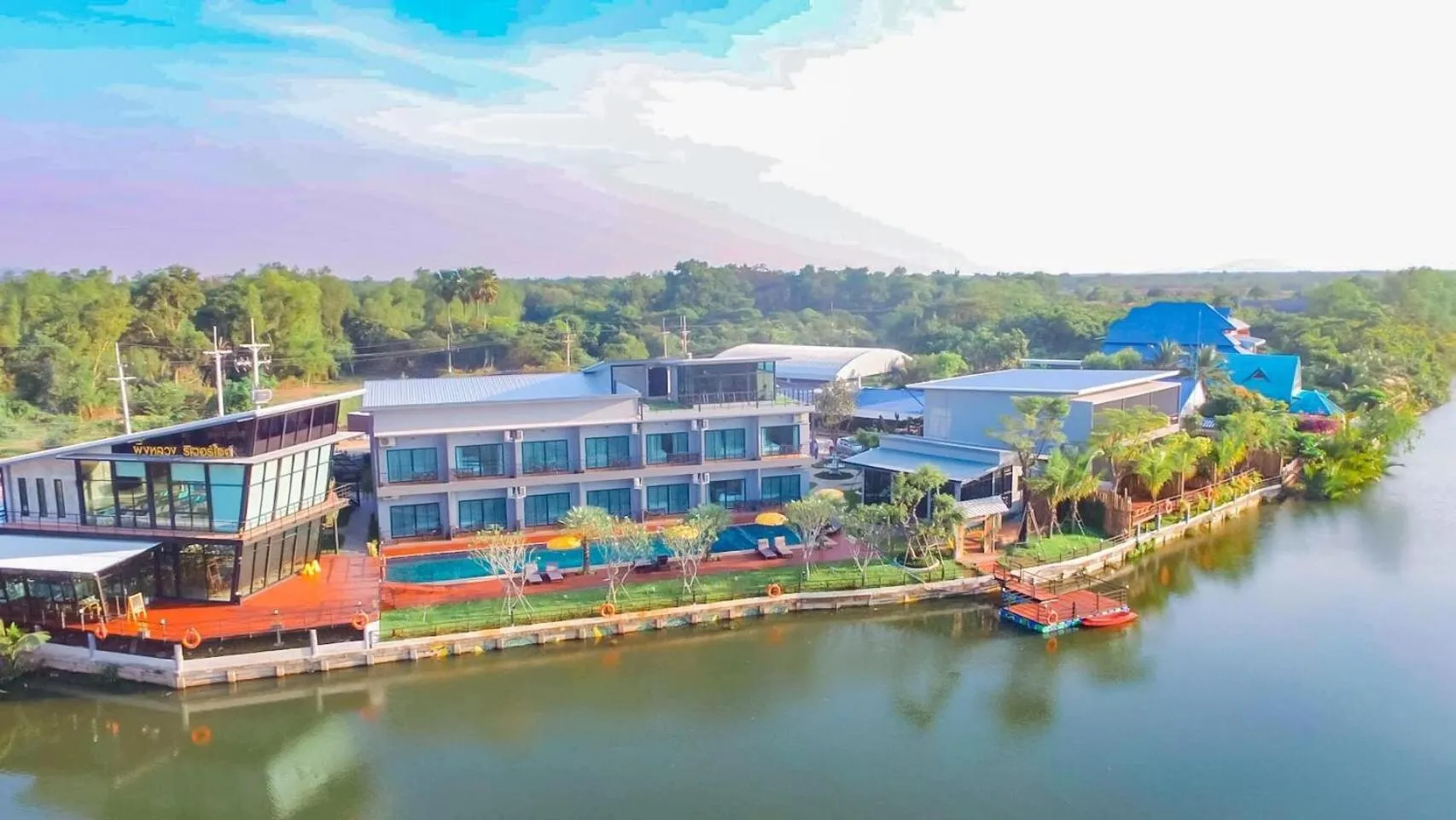 Bird's eye view in Phuengluang Riverside Hotel Chanthaburi
