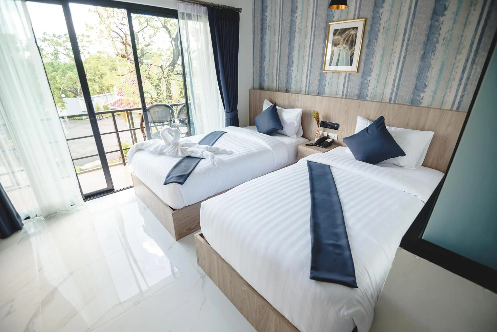 Bed in Phuengluang Riverside Hotel Chanthaburi