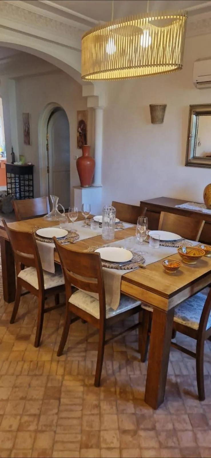 Dining area in Hacienda Marrakech