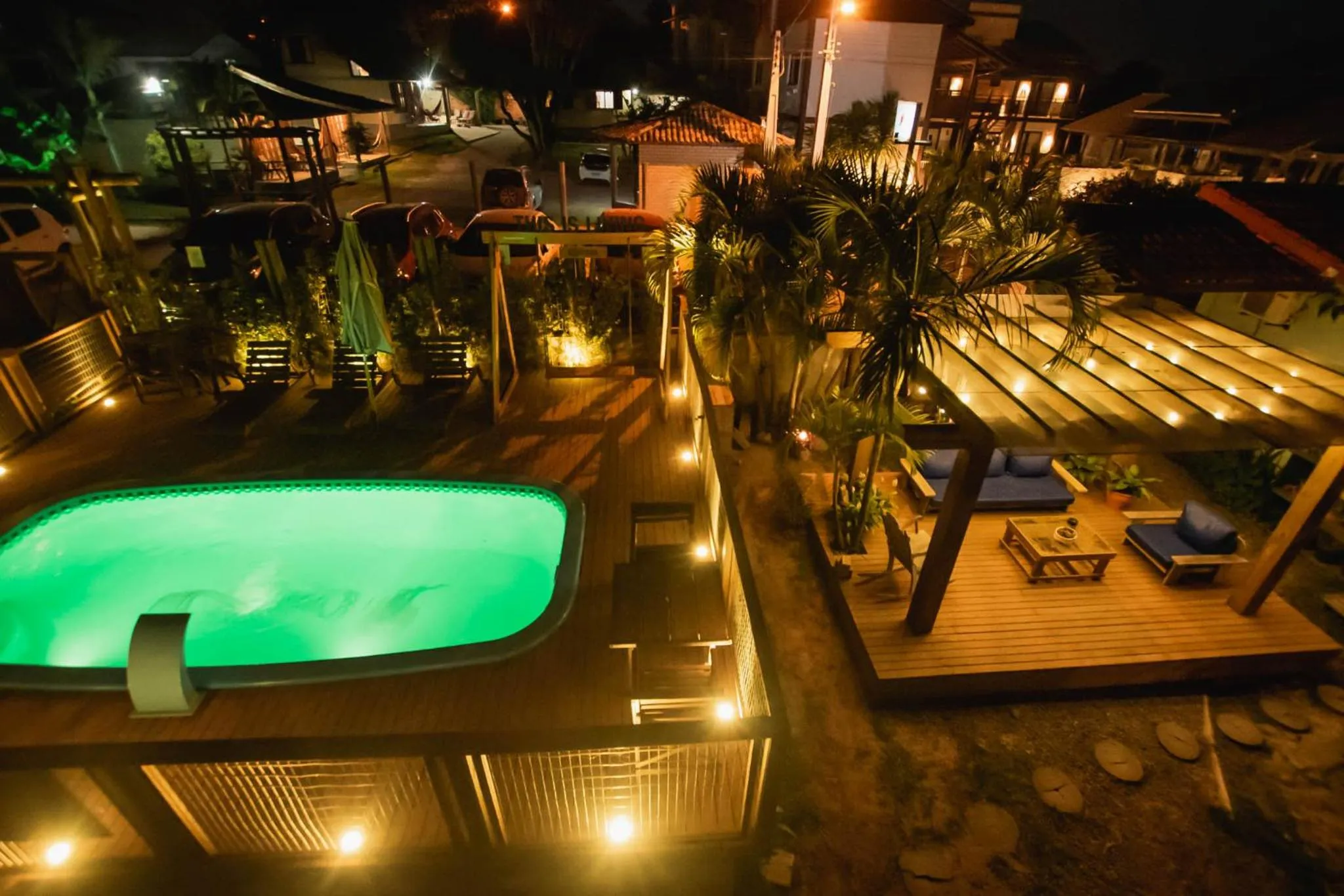 Pool view in Pousada Cacau