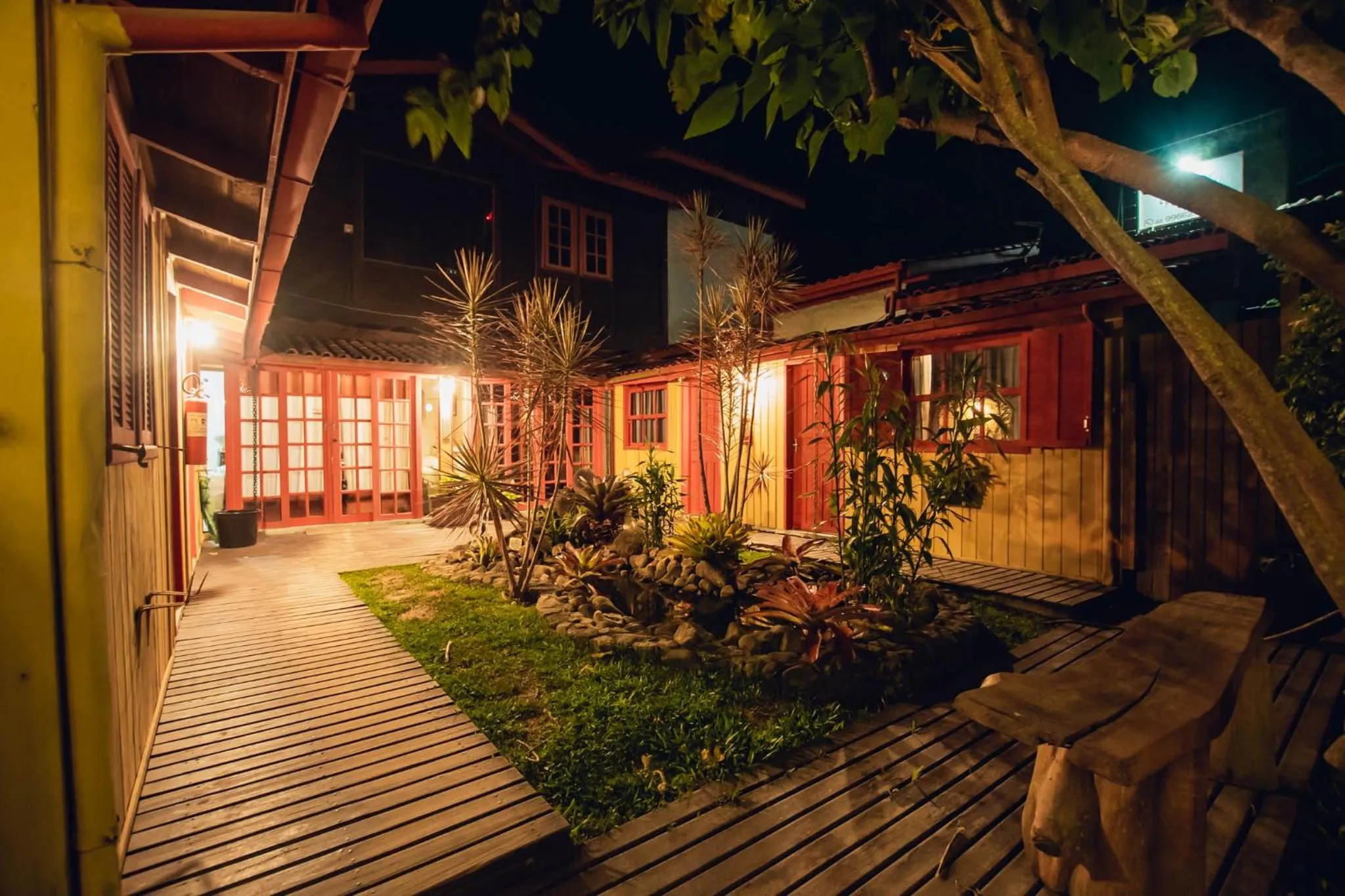 Inner courtyard view in Pousada Cacau