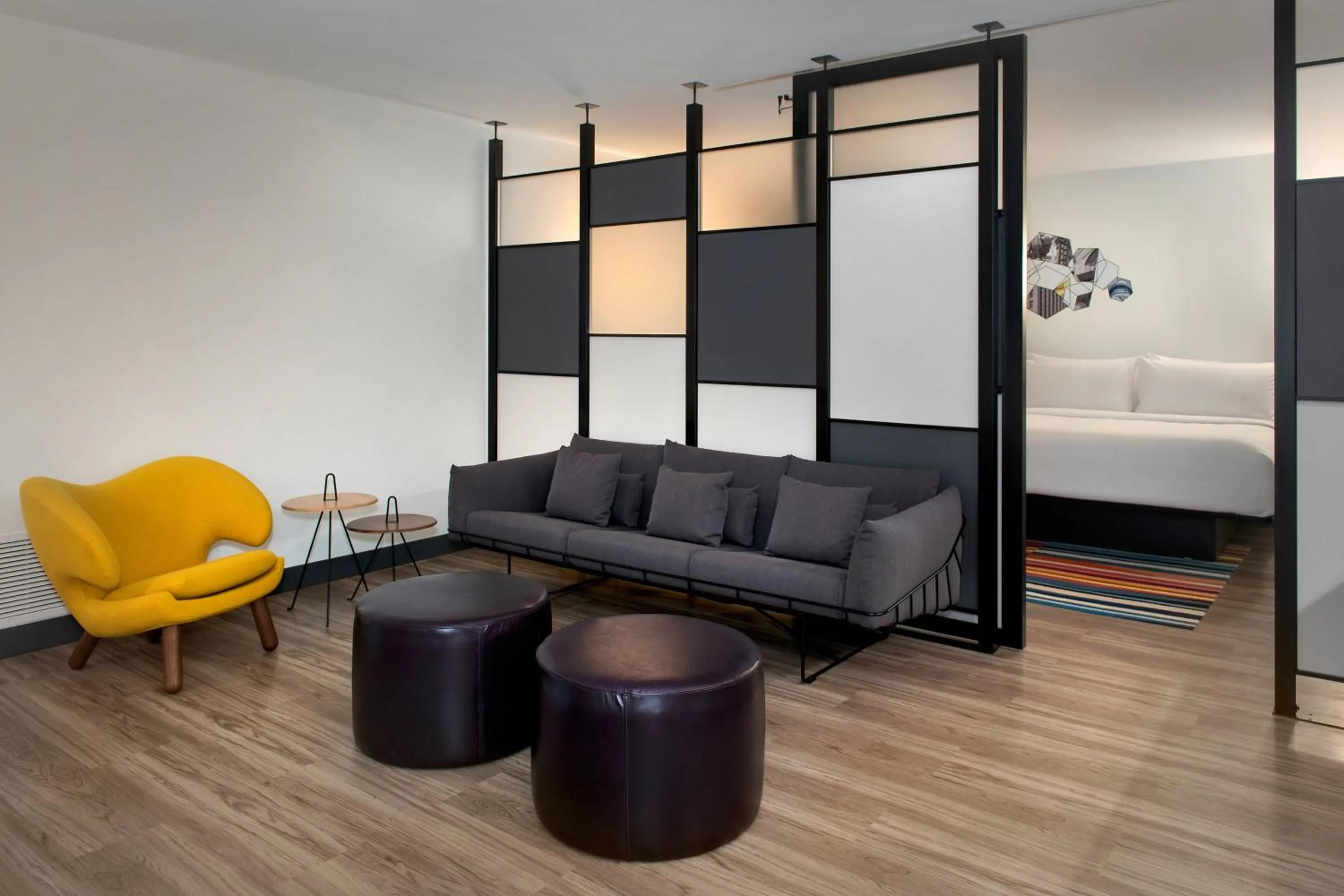 Photo of the whole room, Bed in Aloft Buffalo Downtown