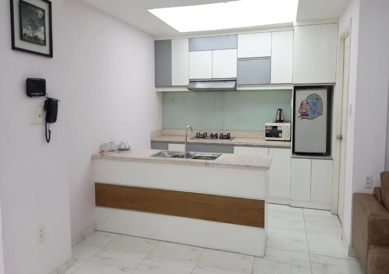 Kitchen or kitchenette in Khai Hoan Apartment Hotel