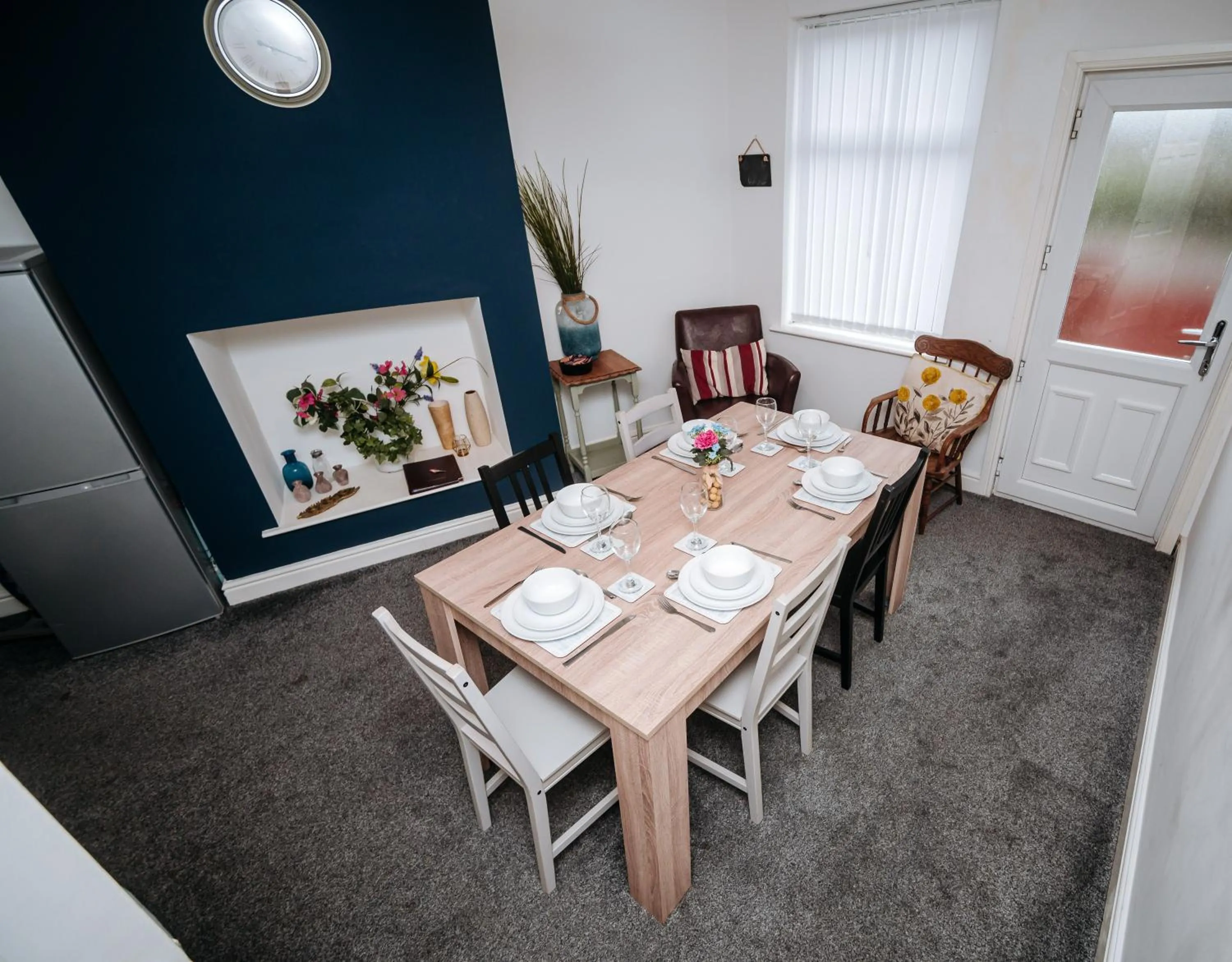 Dining area in Woodhouse Lodge