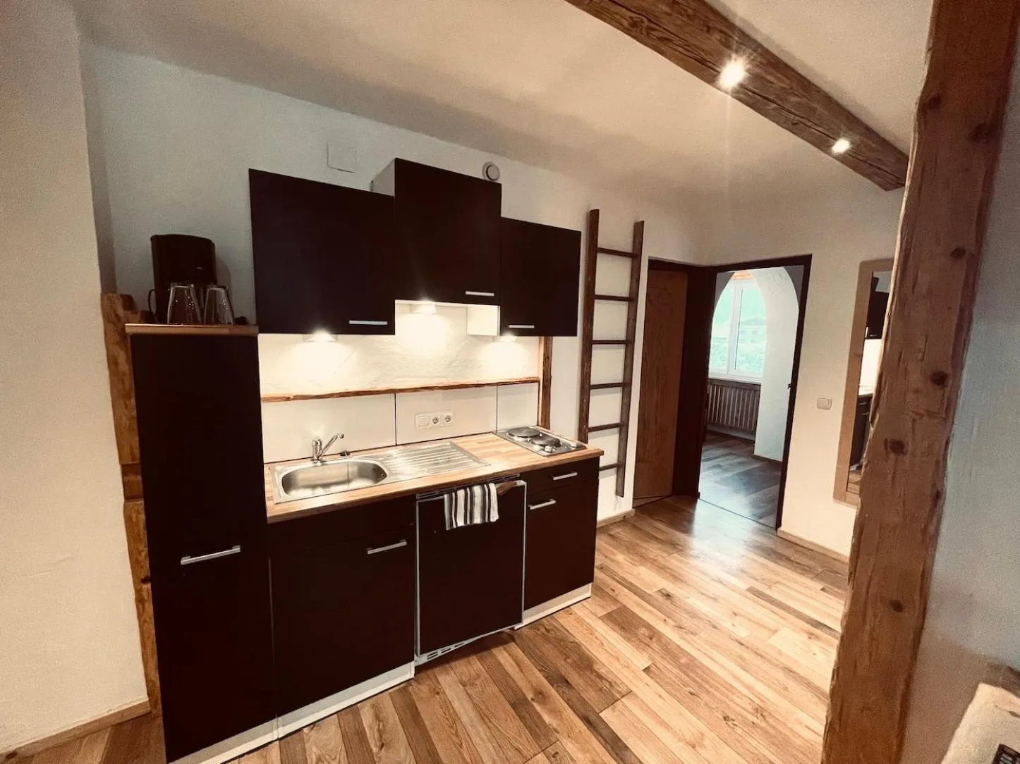 Kitchen or kitchenette in Pension Kreuzeck - Dein Glücksplatz am Lech